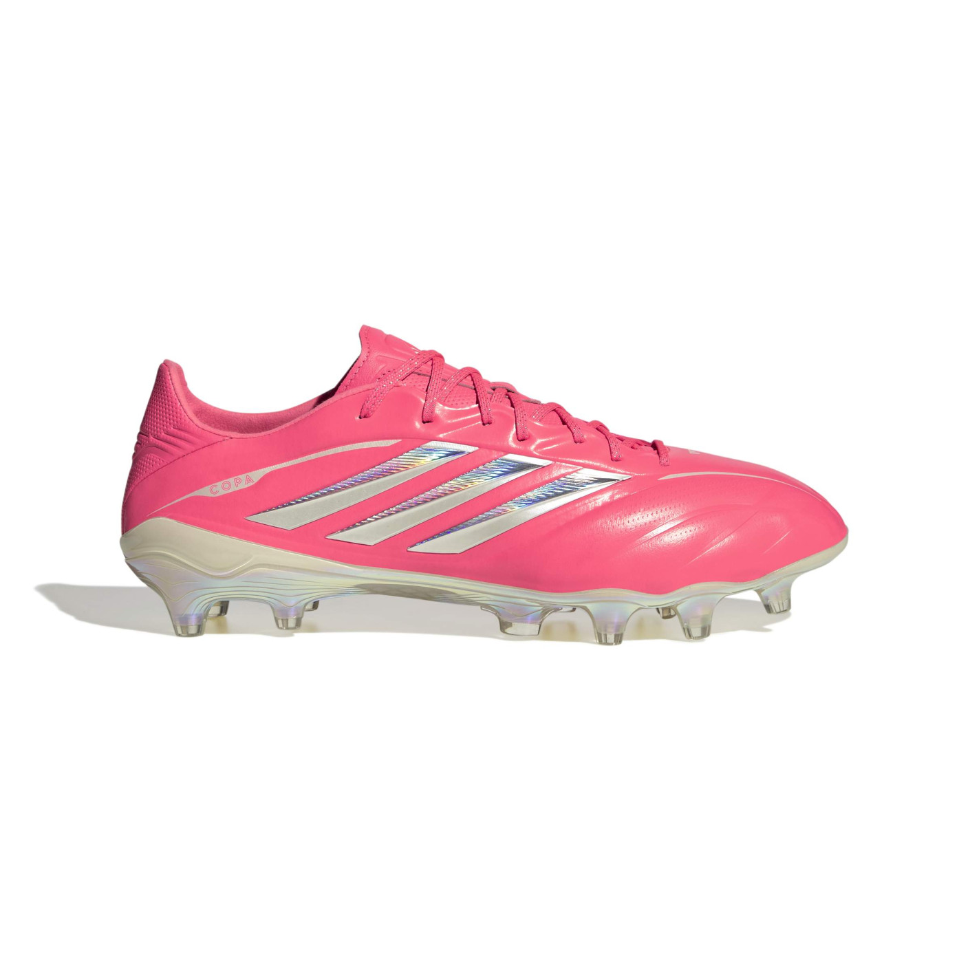 adidas Copa Pure IV Elite Gazon Naturel Chaussures de Foot (FG) Rose Vif Argenté Blanc