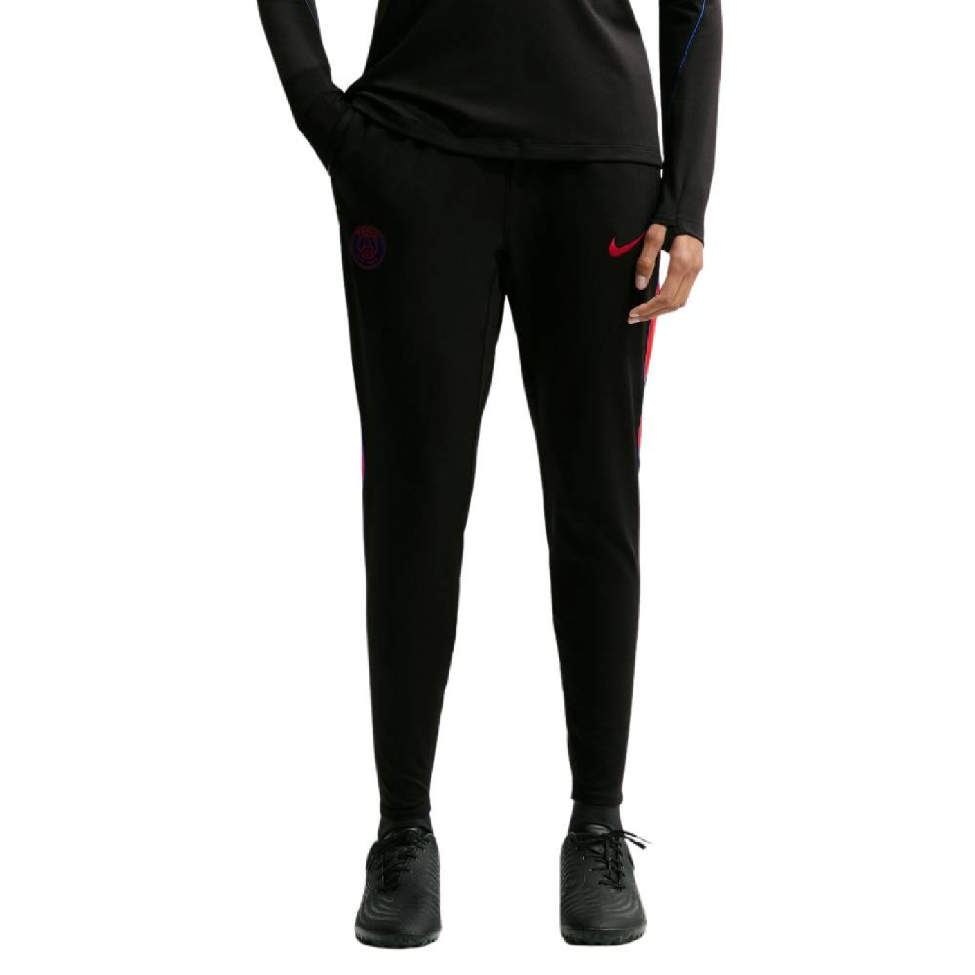 Pantalon d'entraînement Nike Paris Saint-Germain Strike 2026-2027 pour femmes, noir, rouge vif, bleu foncé