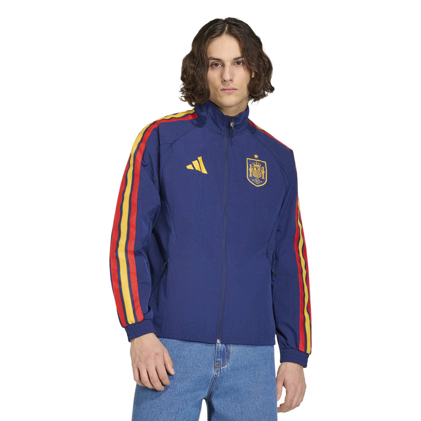 adidas Espagne Anthem Veste d'Entraînement 2026-2028 Bleu Foncé Jaune Rouge