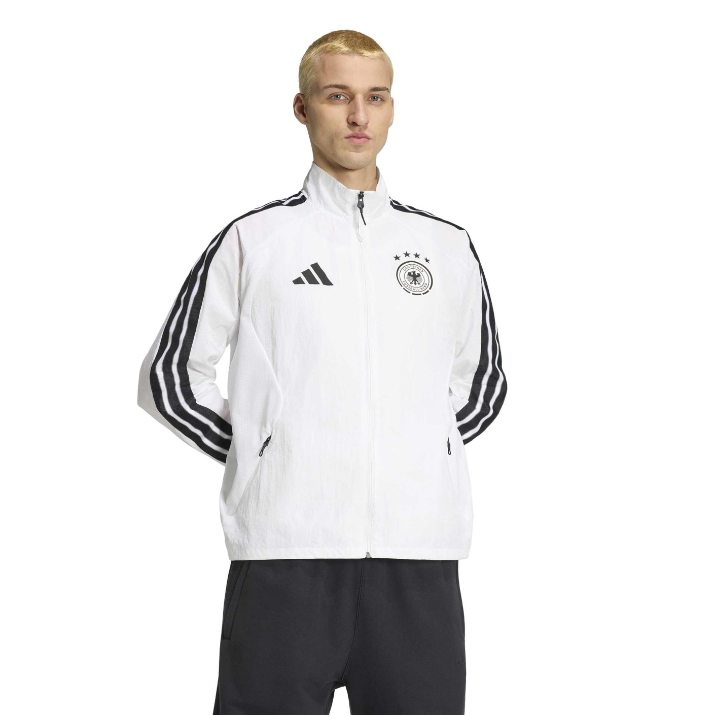 adidas Duitsland Anthem Trainingsjack 2026-2028 Wit Zwart