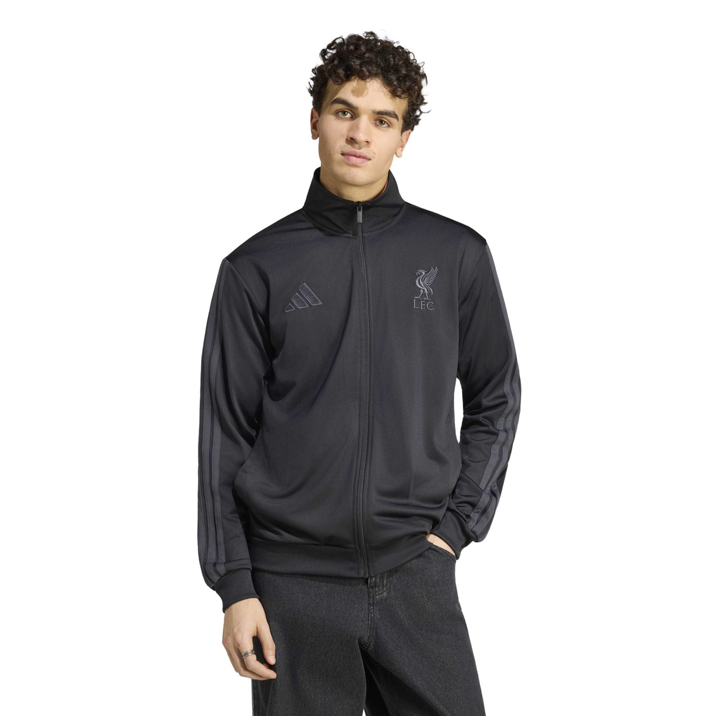 adidas Liverpool DNA Trainingsjack 2026-2027 Zwart Donkergrijs