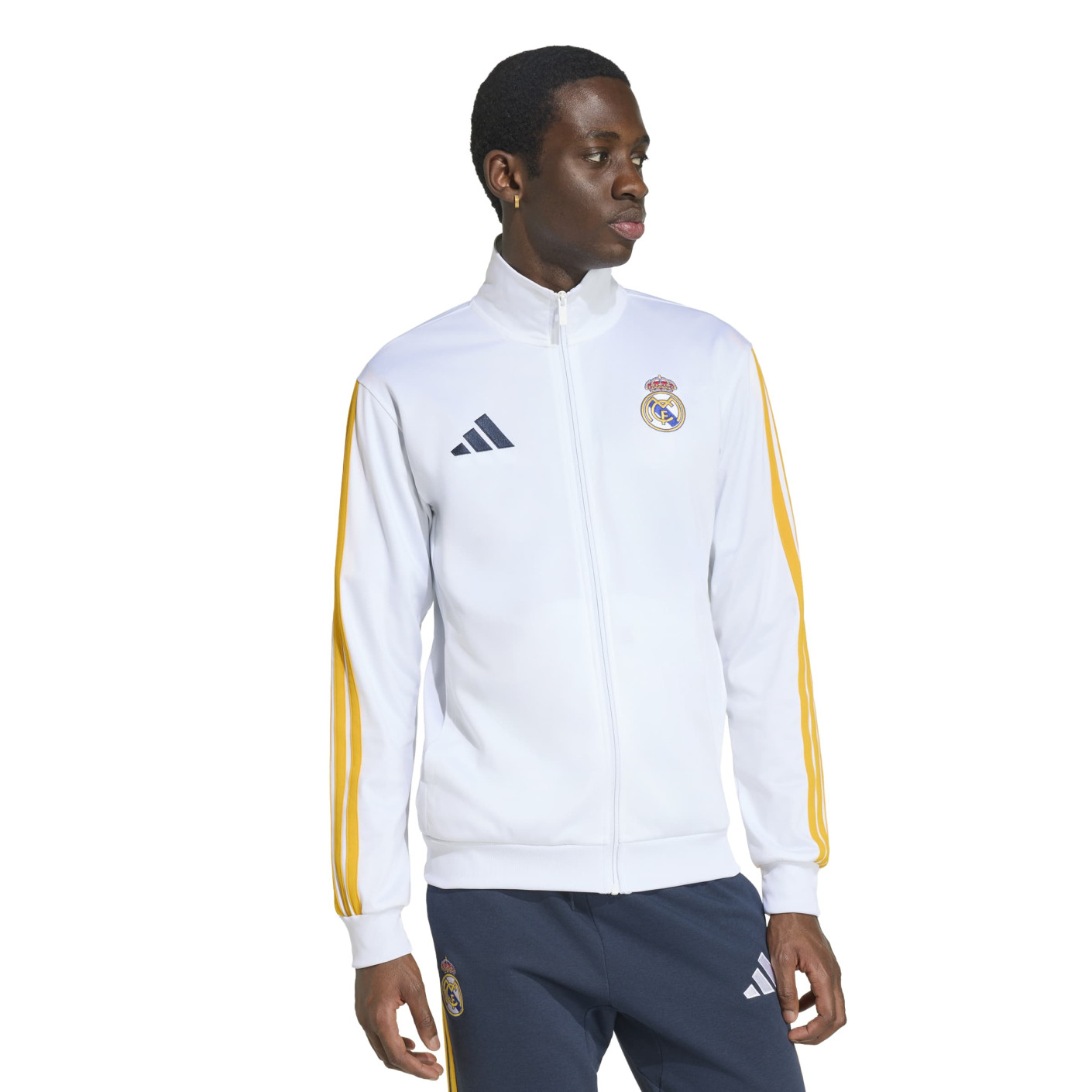 Veste d'entraînement adidas Real Madrid DNA 2026-2027 blanc orange noir