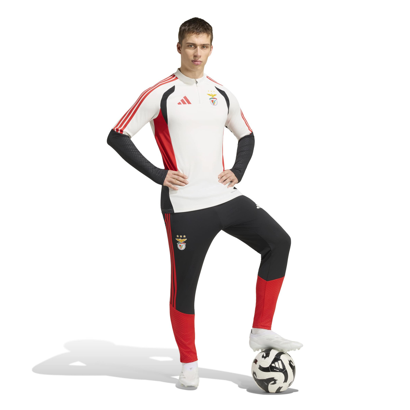 Survêtement adidas Benfica 1/4-Zip 2026-2027 blanc noir rouge