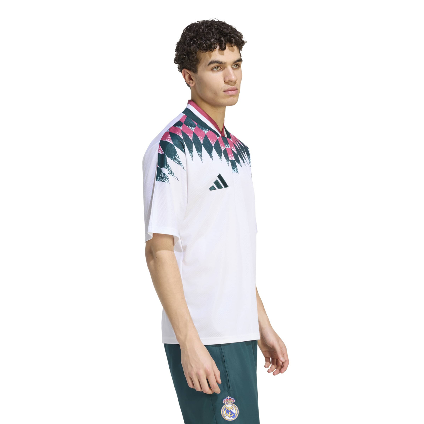 T-shirt adidas Real Madrid Stadium 2026-2027 blanc vert foncé violet