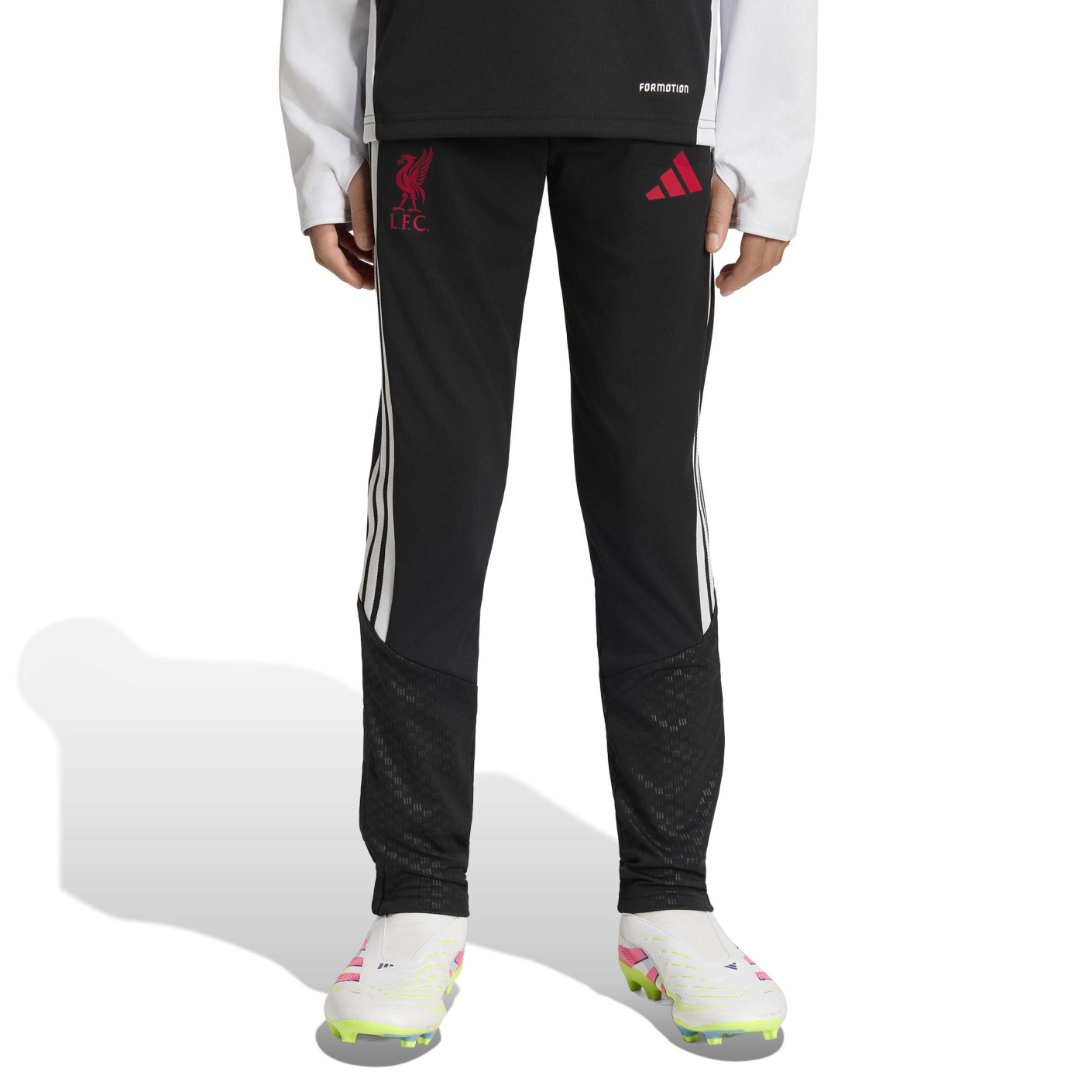 adidas Liverpool Trainingsbroek 2026-2027 Kids Zwart Grijs Wit Rood