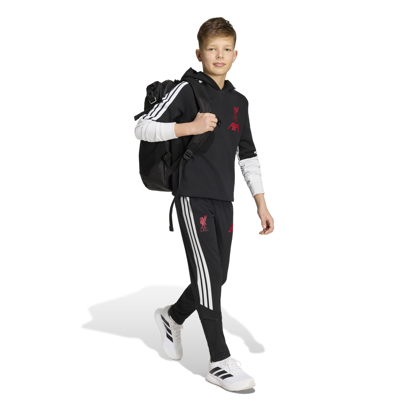 Survêtement à capuche adidas Liverpool 2026-2027 pour Enfants, noir, gris, blanc, rouge