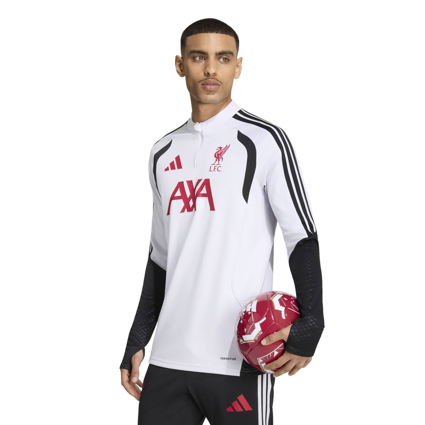 adidas Liverpool Trainingstrui 1/4-Zip 2026-2027 Wit Zwart Rood