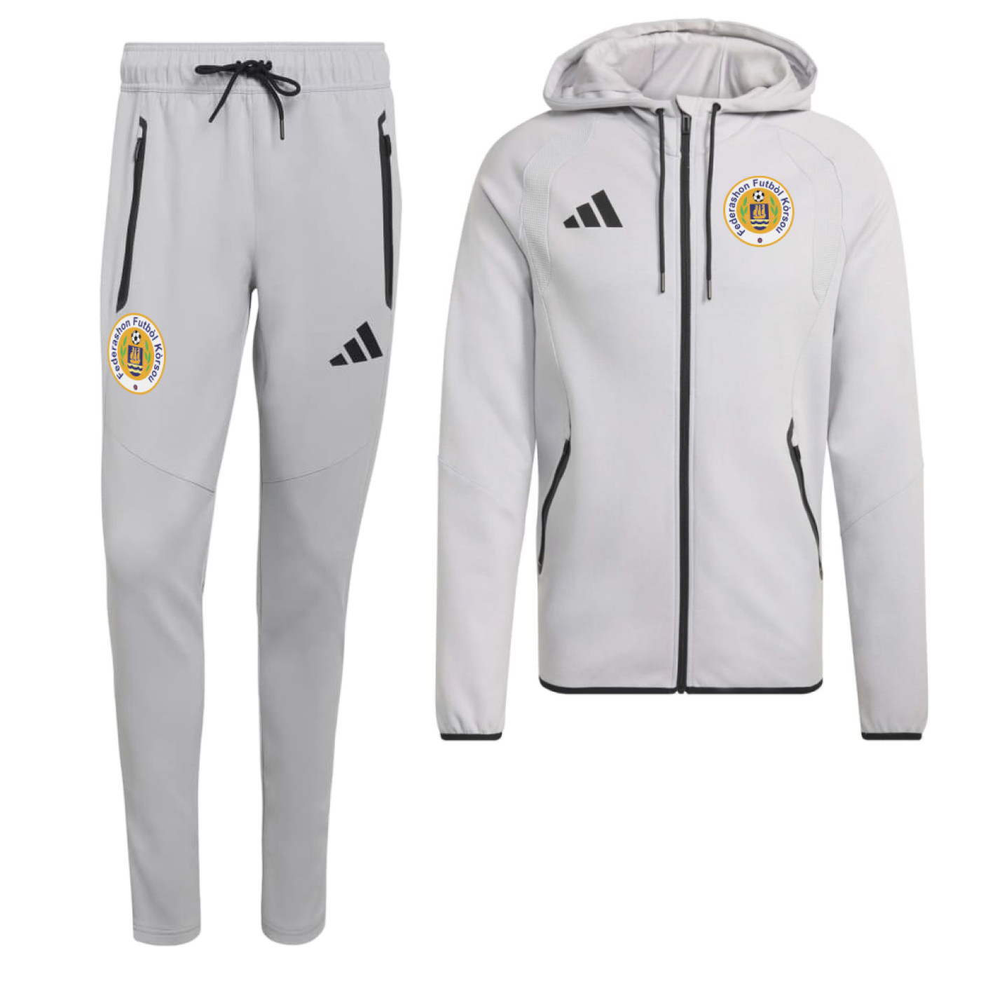 adidas FFK Curaçao Tiro Travel Joggingpak 2026-2028 Grijs