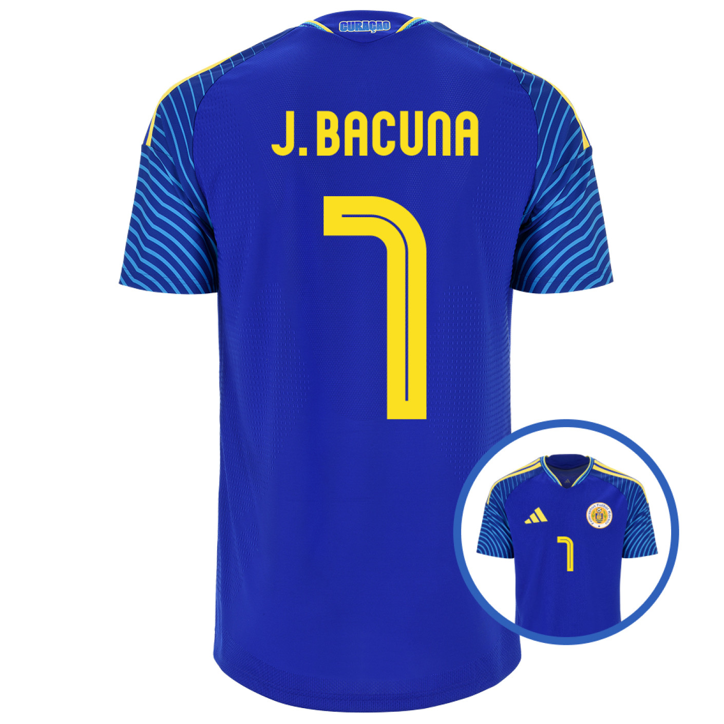 Chemise à domicile adidas FFK Curaçao J. Bacuna 7 Authentic 2026-2028