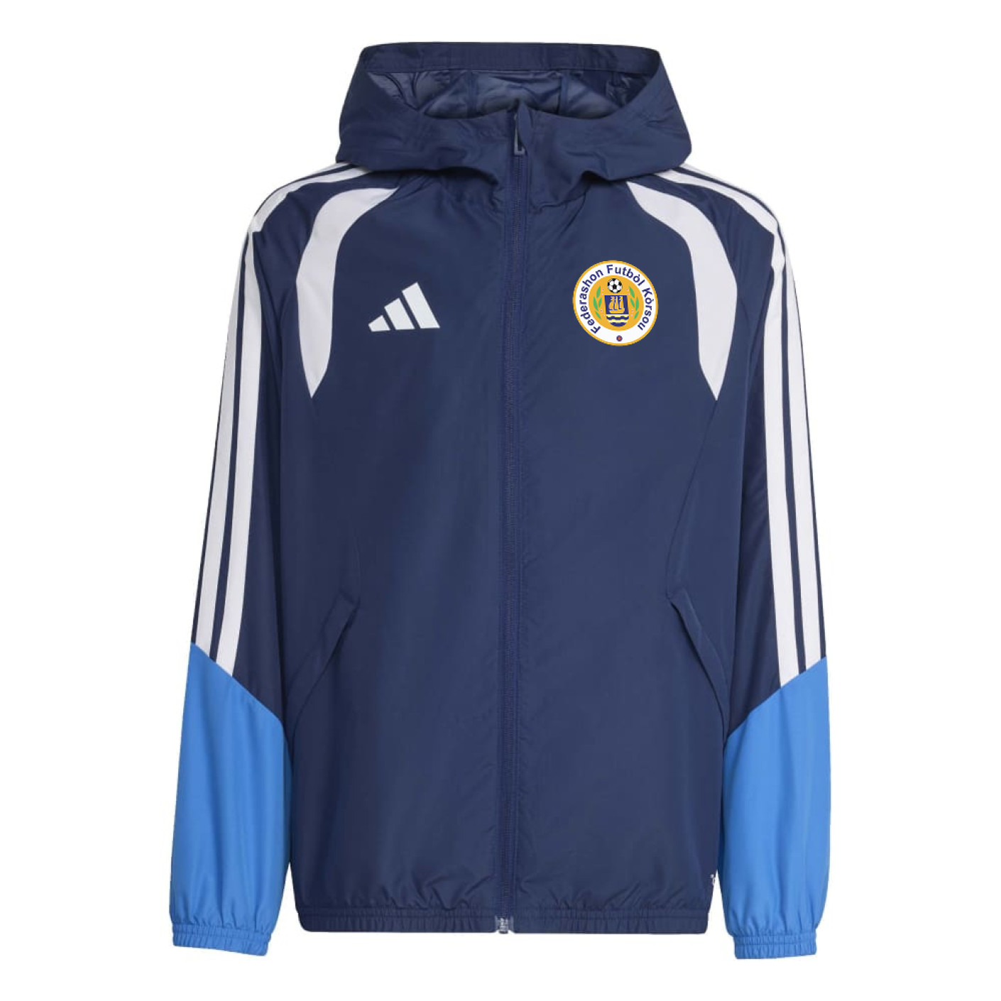 Veste adidas FFK Curaçao Allweather 2026-2028 pour Enfants, bleu foncé