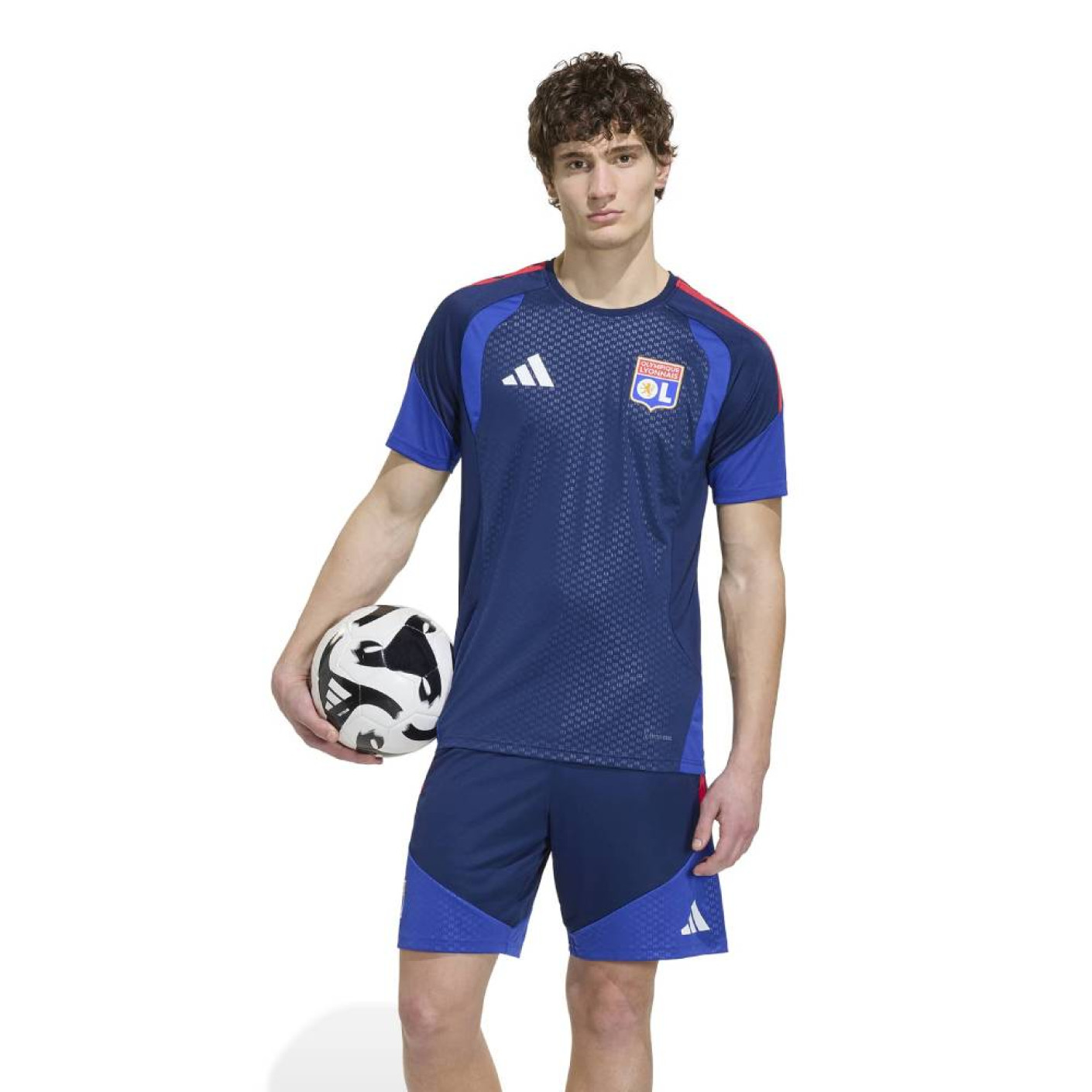 adidas Olympique Lyon Trainingsset 2026-2027 Donkerblauw Blauw Rood
