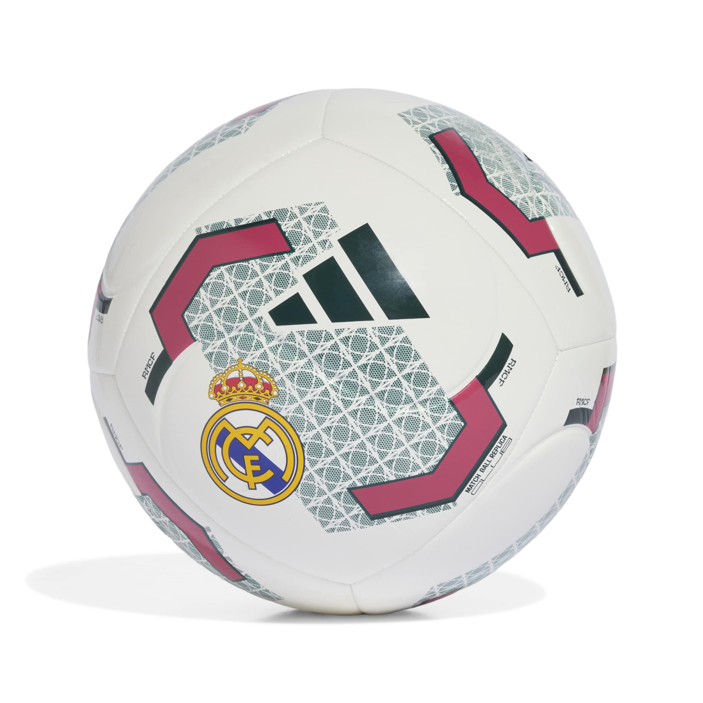 adidas Real Madrid Club Ballon de Foot Taille 5 2026-2027 Blanc Noir Rose