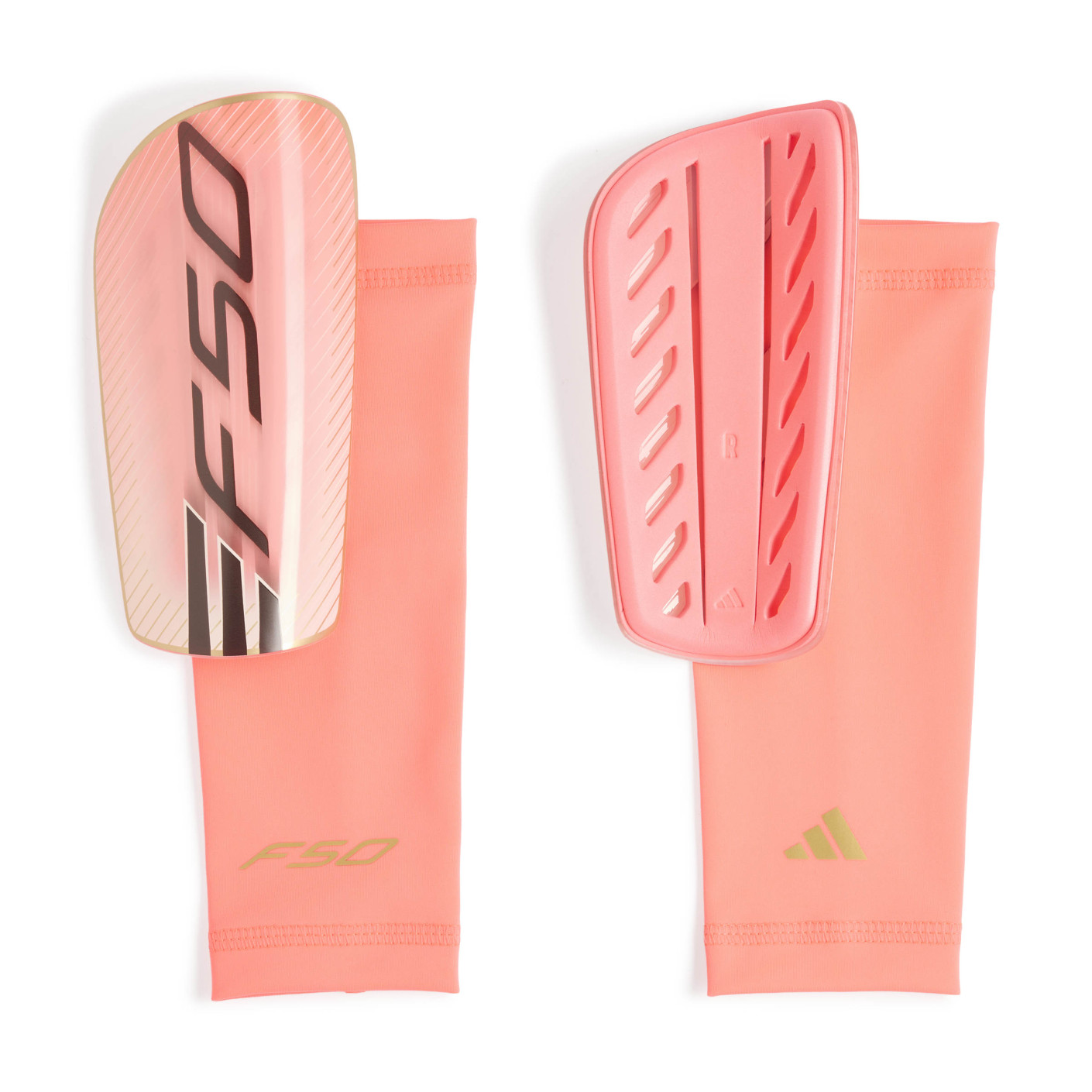 adidas F50 League Protège-Tibias Rose Vif Argenté Noir Doré