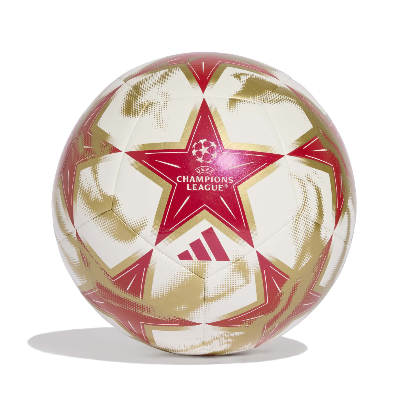 adidas UEFA Champions League Club Ballon de Foot Taille 5 2026-2027 Blanc Rouge Doré