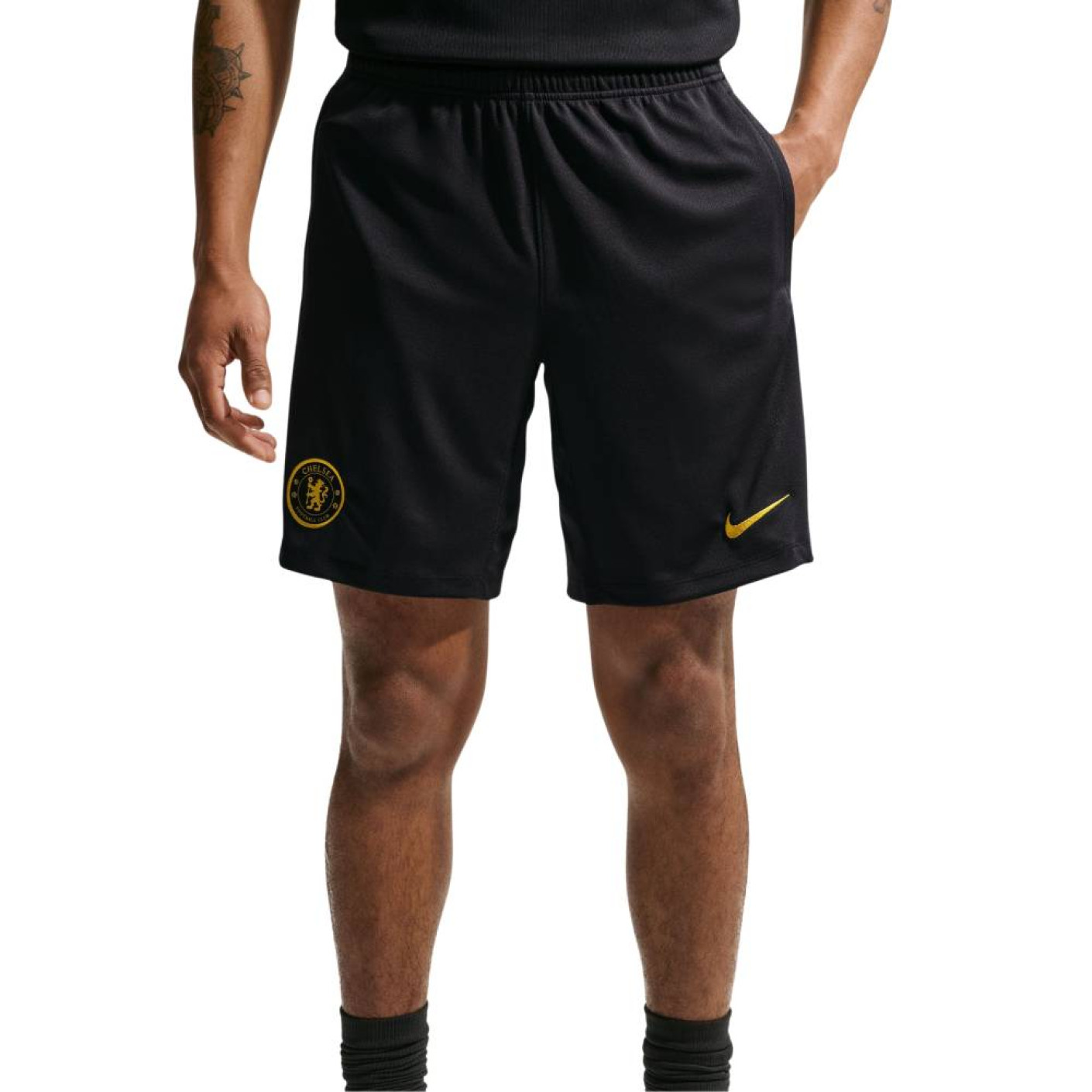 Nike Chelsea Strike Trainingsbroekje 2026-2027 Donkerblauw Wit Goudgeel