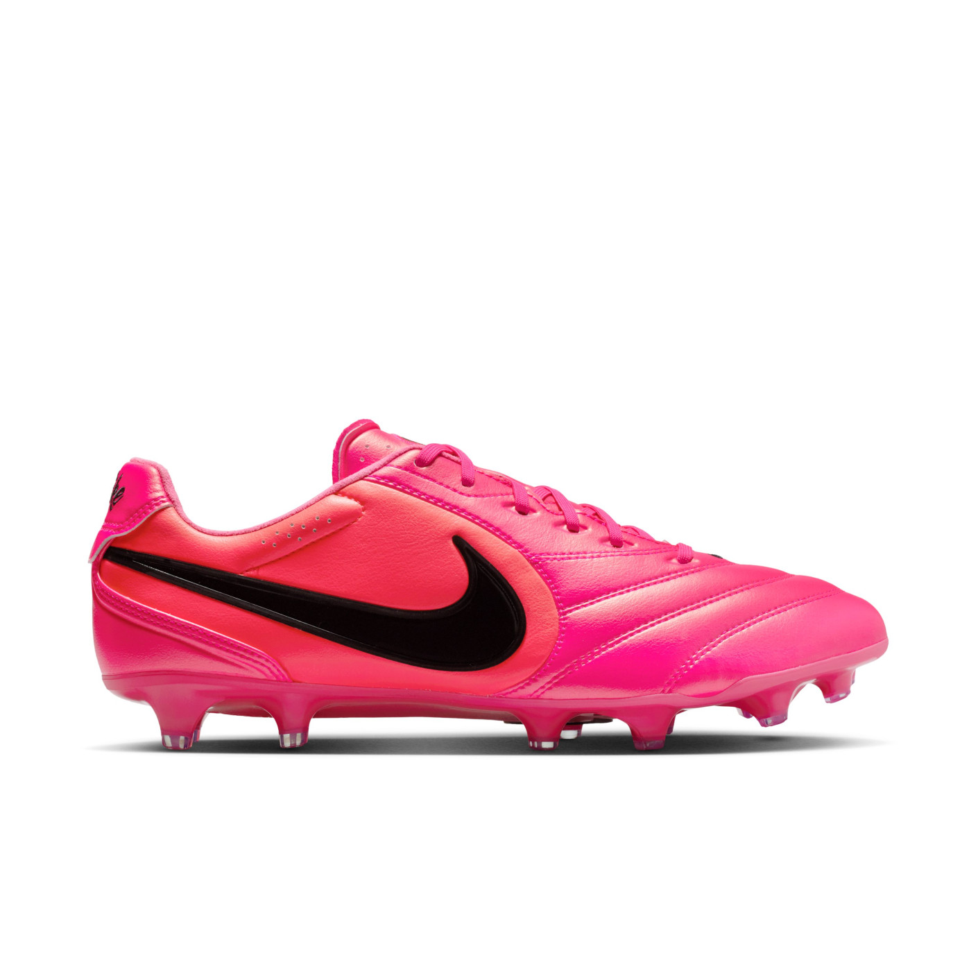 Nike Tiempo Ligera Pro Gazon Naturel Chaussures de Foot (FG) Rose Vif Noir