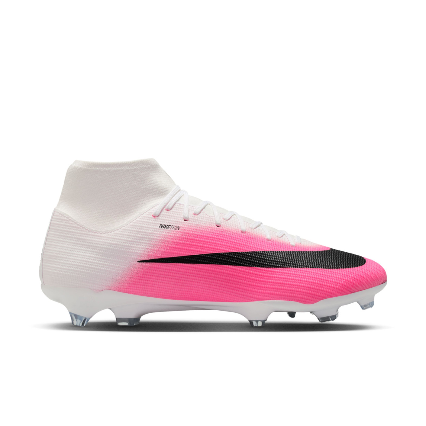 Nike Zoom Mercurial Superfly 11 Academy Gazon Naturel Artificiel Chaussures de Foot (MG) Rose Vif Blanc Noir