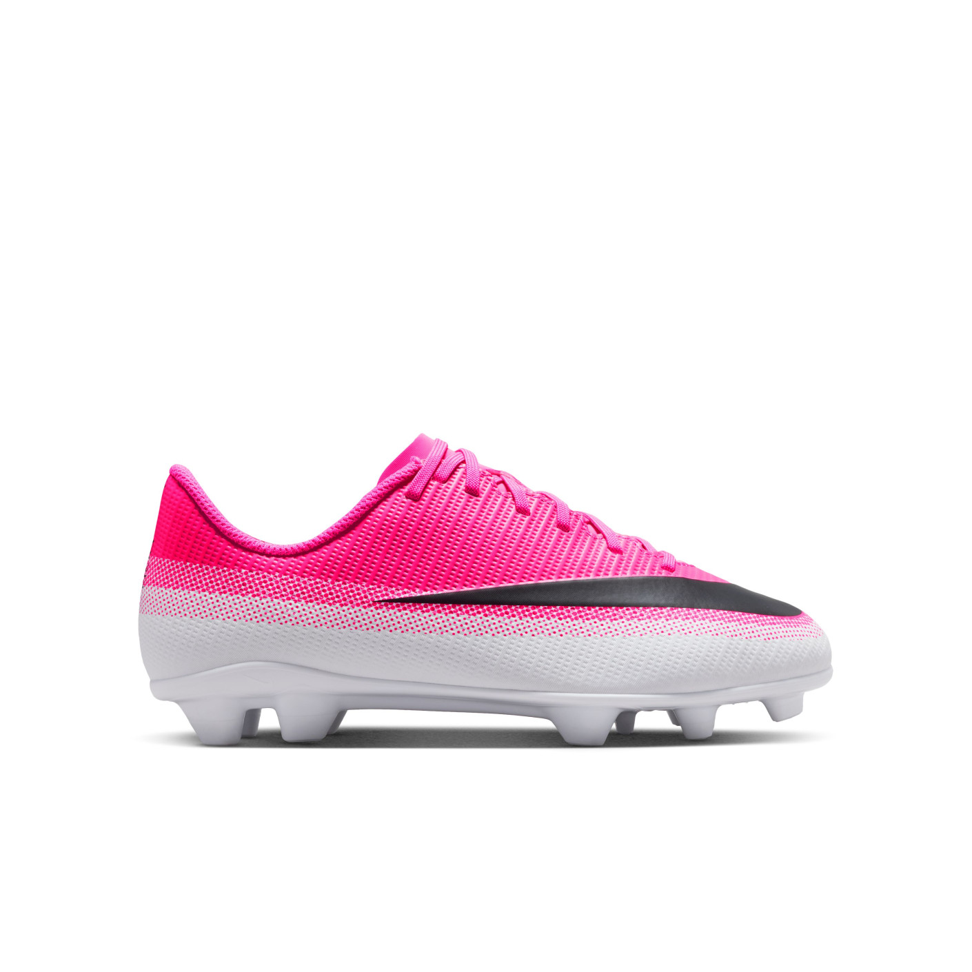 Nike Mercurial Vapor 17 Club Gazon Naturel Gazon Artificiel Chaussures de Foot (MG) Enfants Rose Vif Blanc Noir
