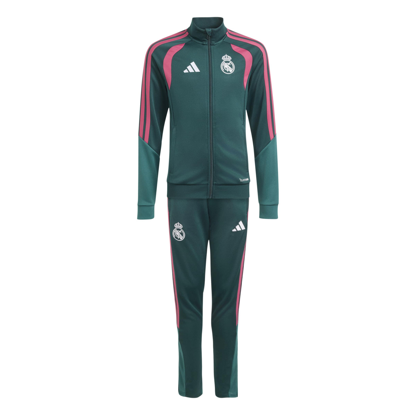 Survêtement adidas Real Madrid 2026-2027 pour Enfants, vert foncé, rose, blanc