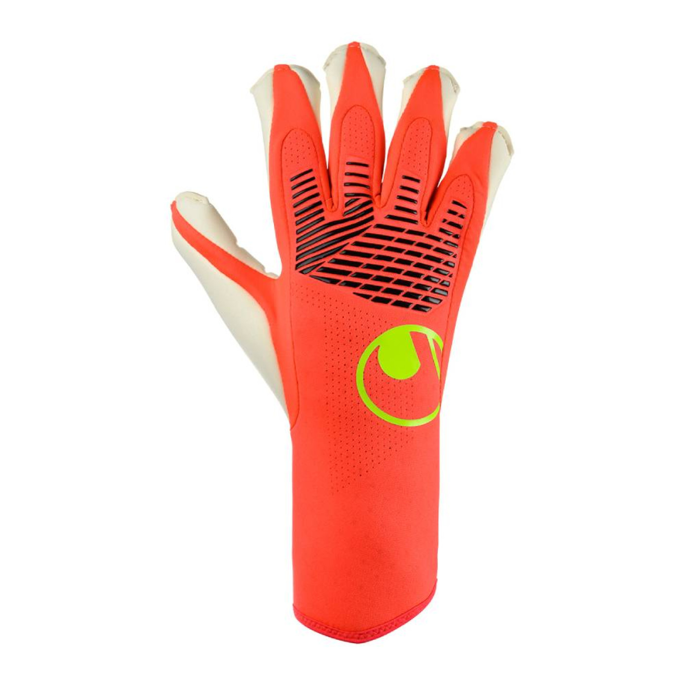 Uhlsport FM Absolutgrip Hybrid Keepershandschoenen Felrood Zwart Felgeel