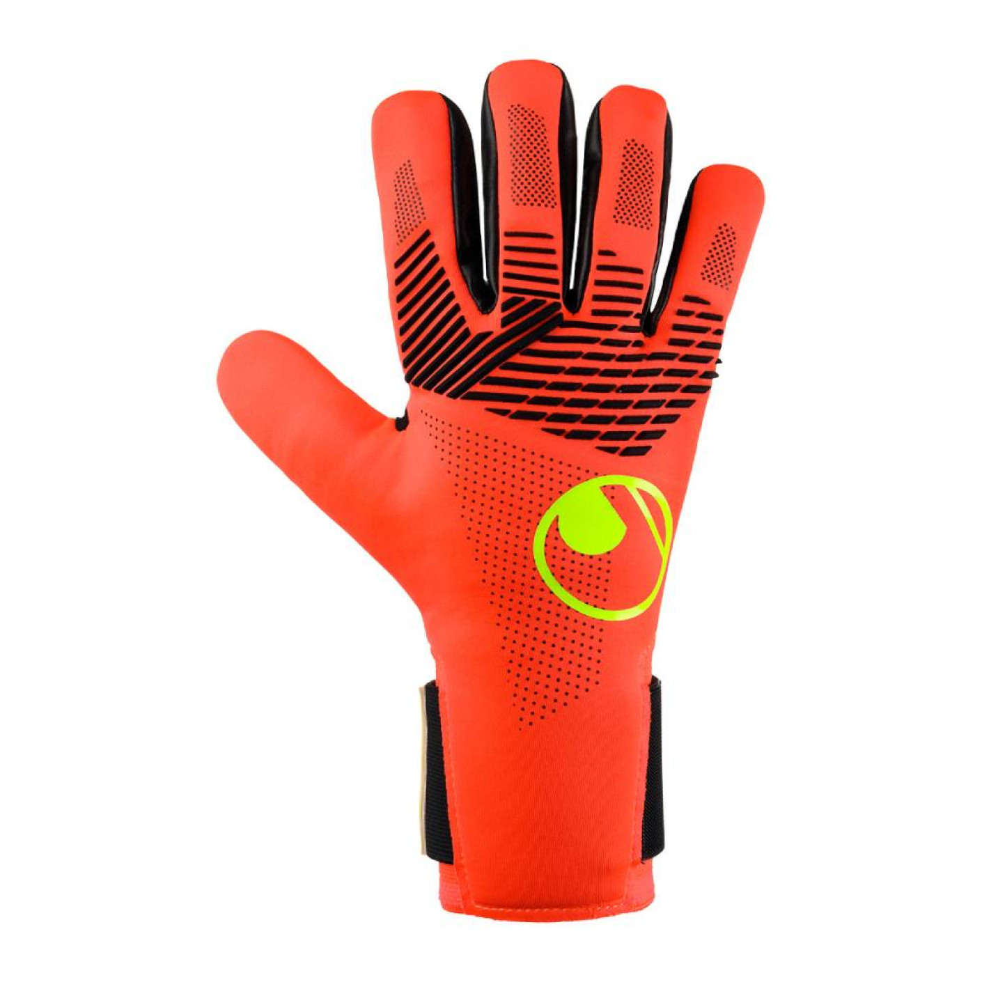 Uhlsport FM Absolutgrip HN Fit Keepershandschoenen Felrood Zwart Felgeel