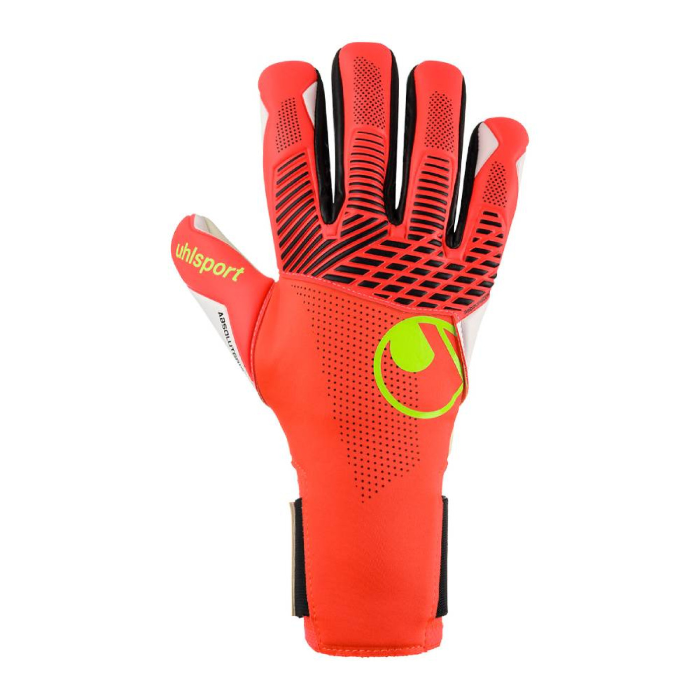 Uhlsport FM Absolutgrip HN Keepershandschoenen Felrood Zwart Felgeel