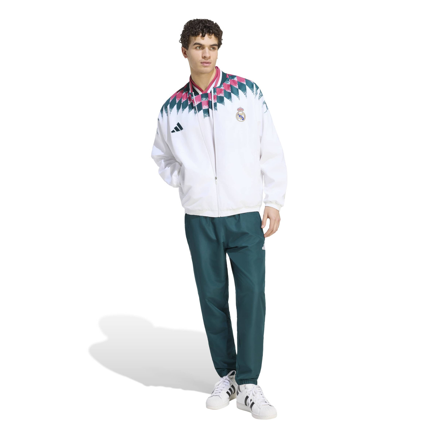 Survêtement adidas Real Madrid Stadium 2026-2027 blanc vert foncé noir violet