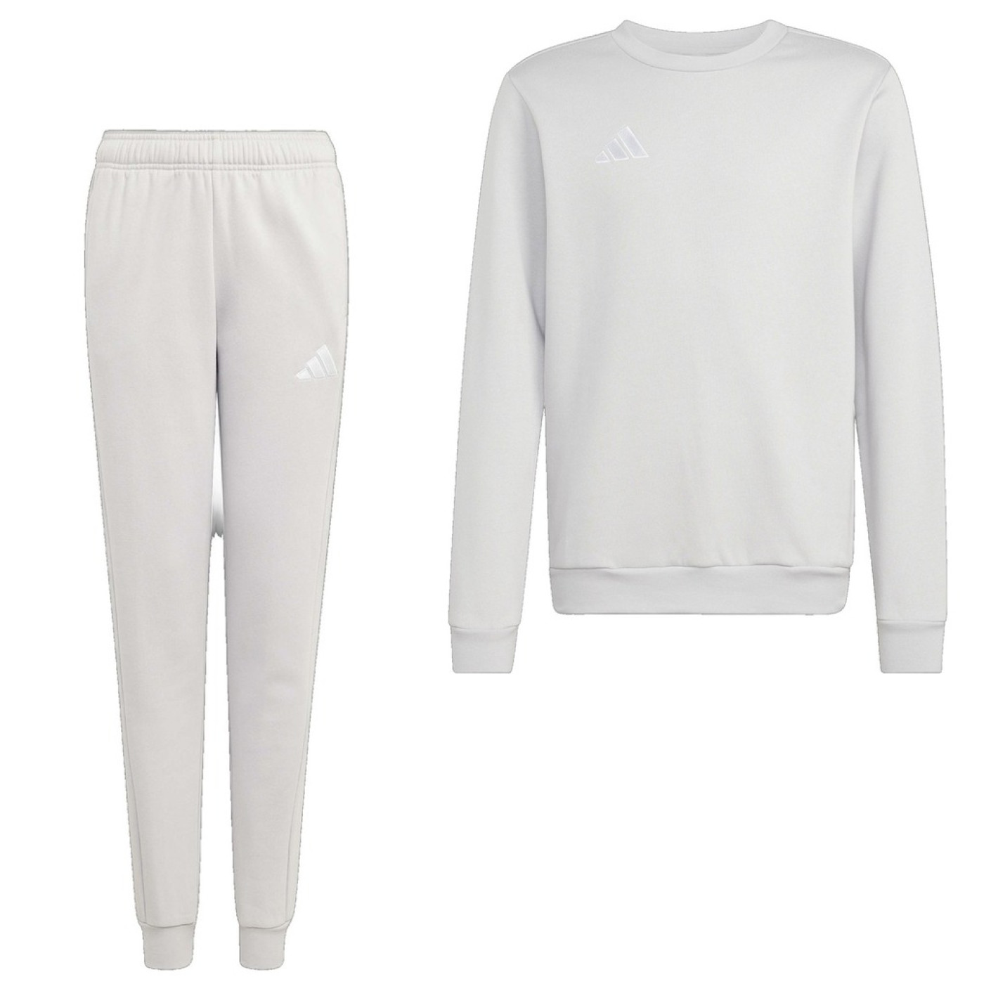 Combinaison De Jogging Adidas Entrada 26 Crew Pour Enfants, Gris Et Blanc