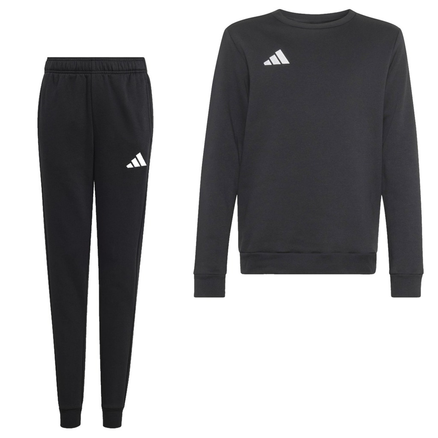 Combinaison de jogging adidas Entrada 26 Crew Sweater pour Enfants, noir et blanc