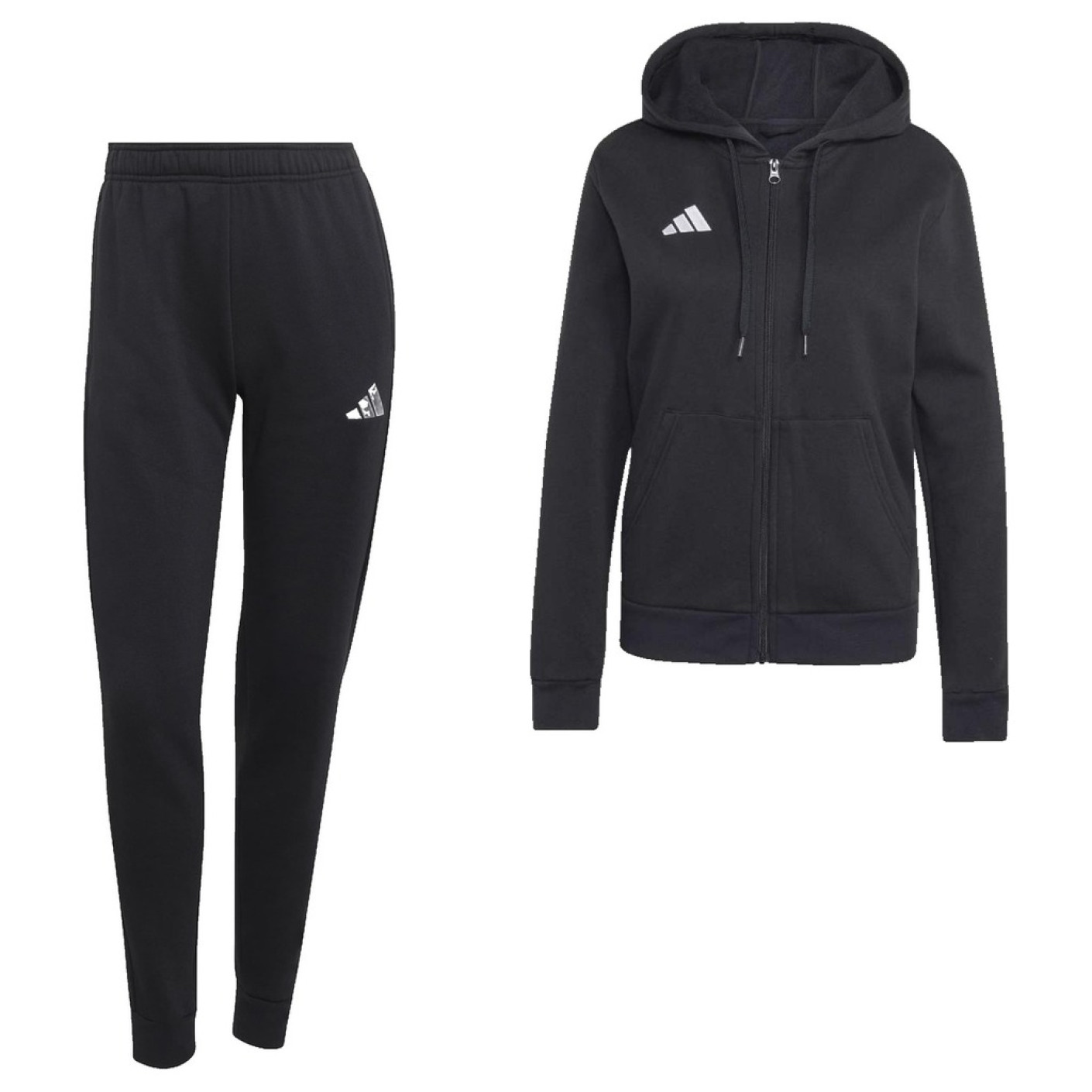 adidas Entrada 26 Joggingpak Full-Zip Vest Dames Zwart Wit