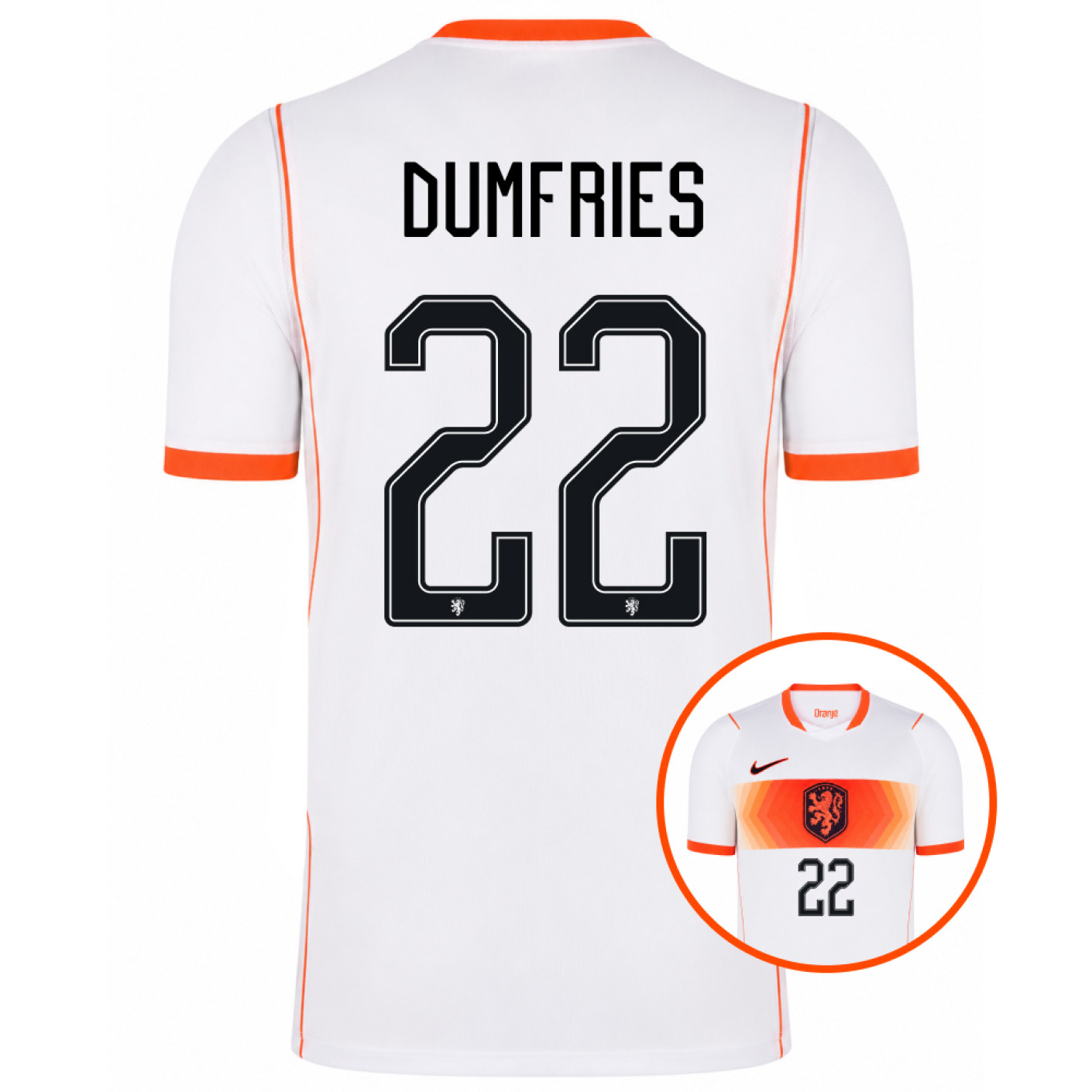 Nike Nederland Dumfries 22 Uitshirt 2026-2028