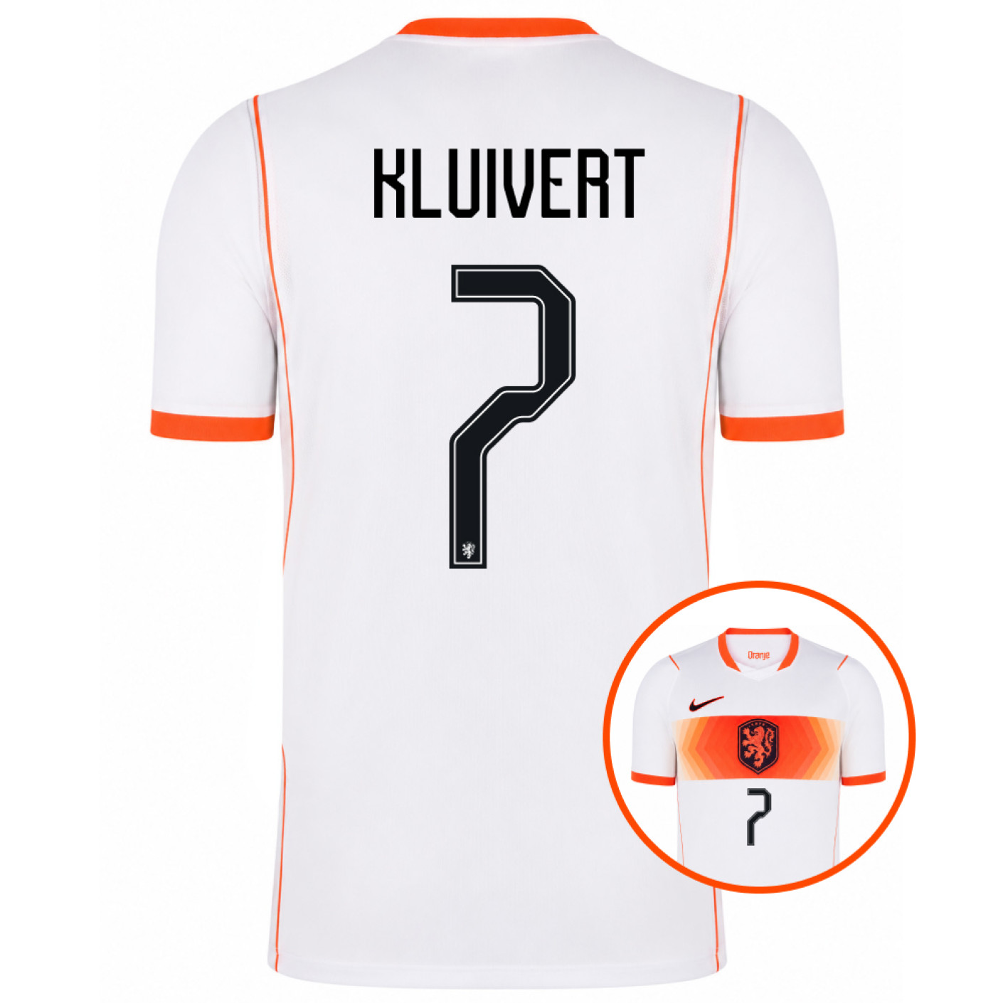 Maillot Nike Netherlands Kluivert 7 Away 2026-2028