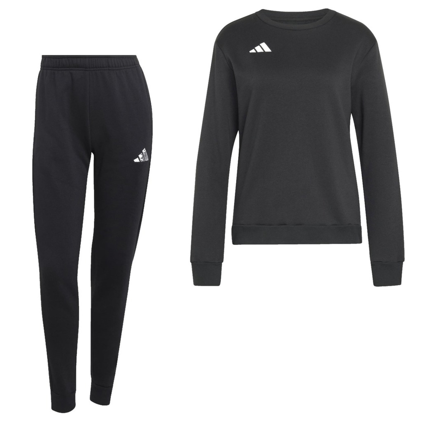 adidas Entrada 26 Crew Sweater Joggingpak Dames Zwart Wit