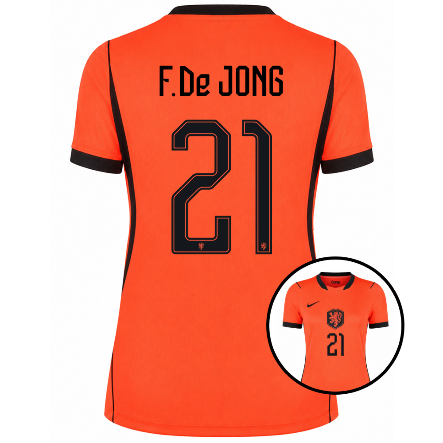Nike Nederland F. De Jong 21 Thuisshirt 2026-2028 Dames