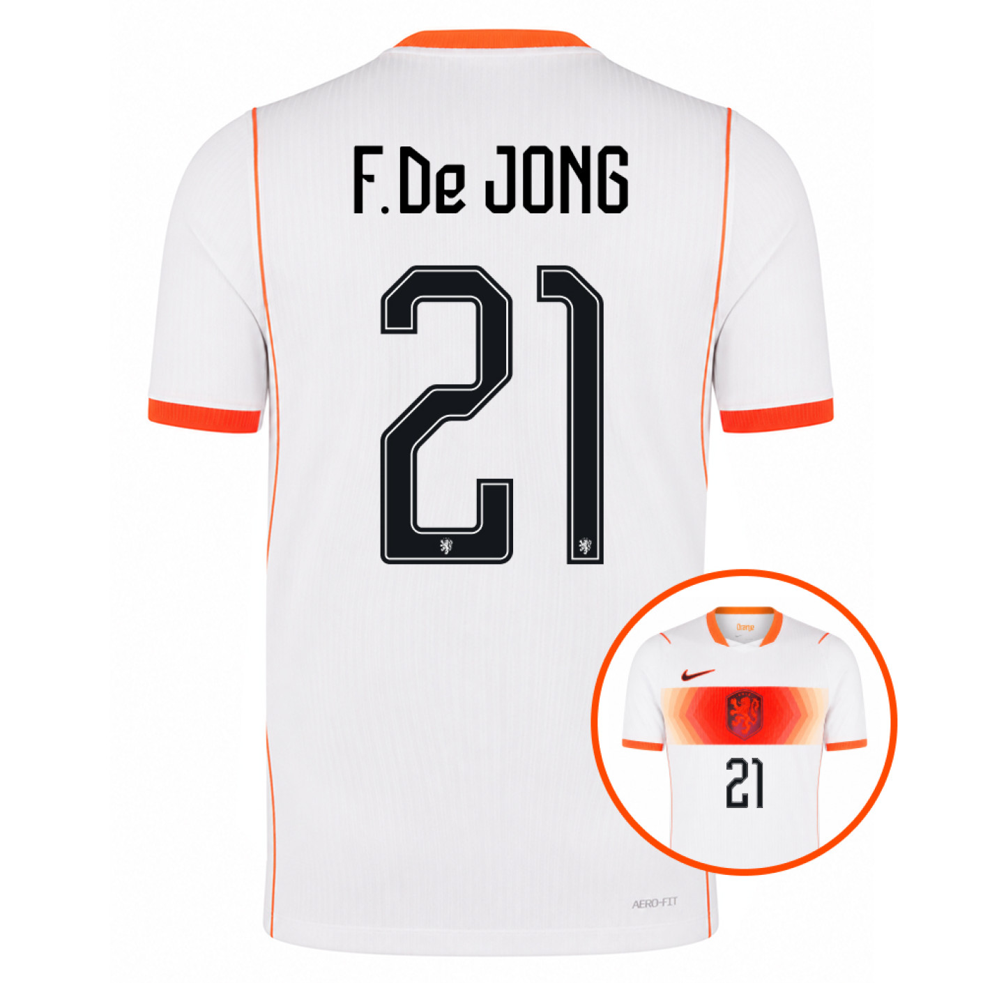Nike Nederland F. De Jong 21 Uitshirt Authentic 2026-2028