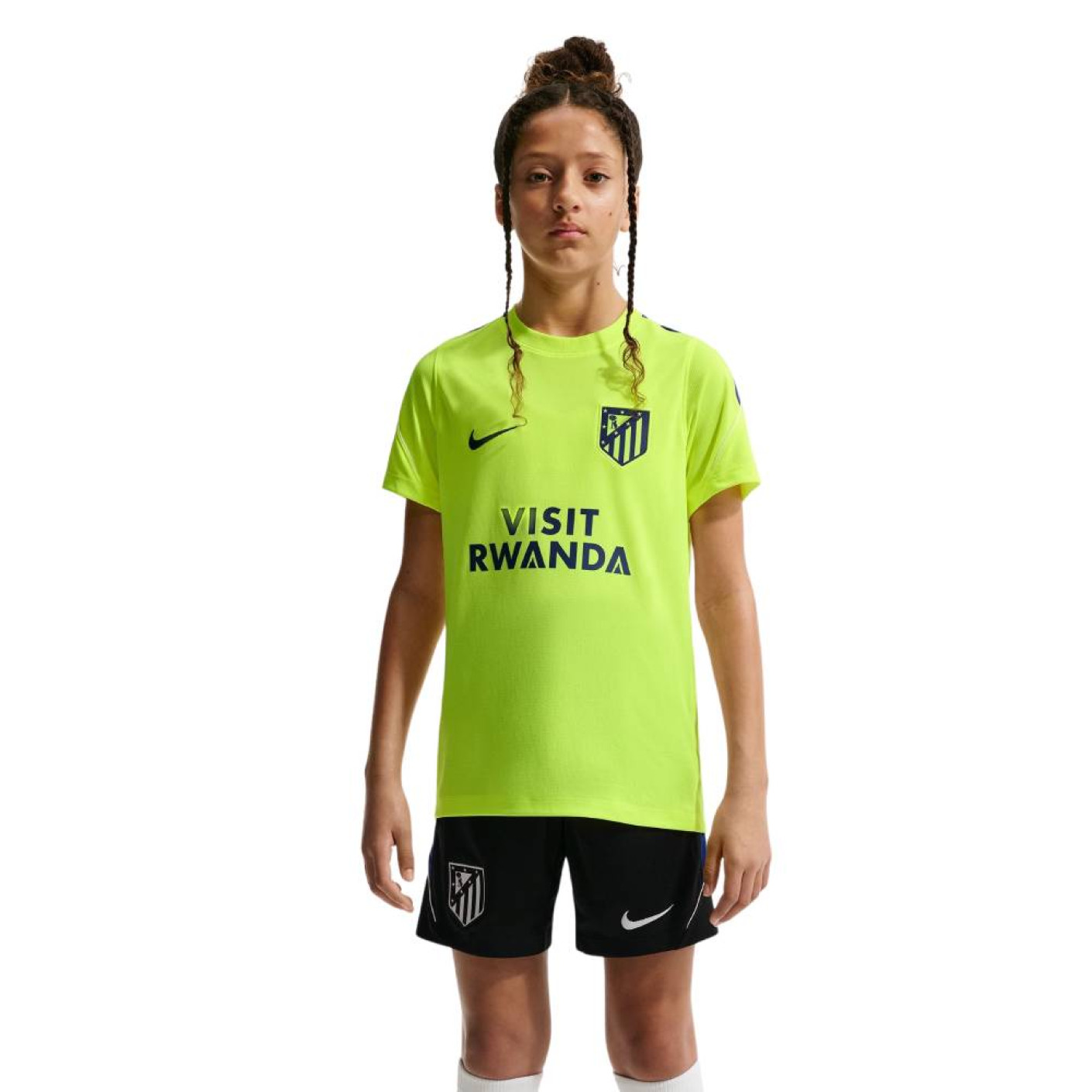 Nike Atletico Madrid Strike Trainingsset 2026-2027 Kids Neongroen Zwart Donkerblauw Wit