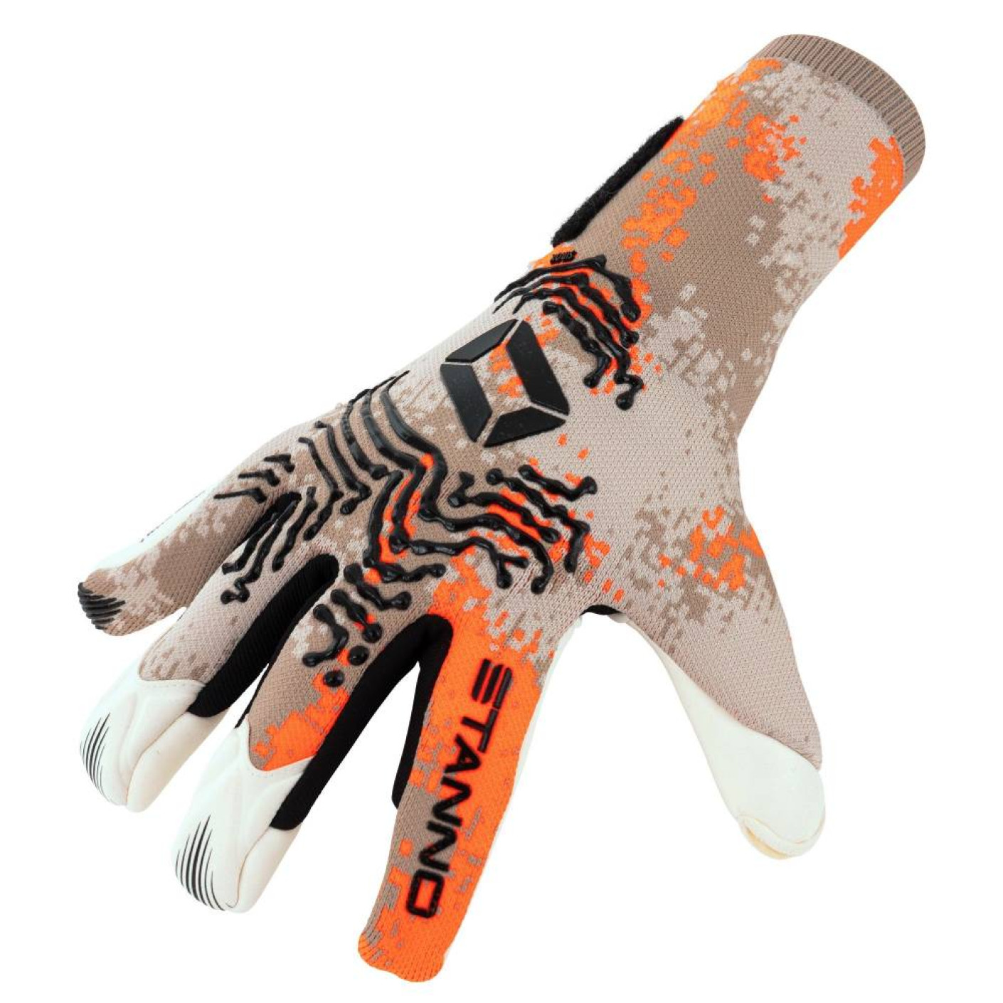 Stanno Sirox Gants de Gardien de But Marron Clair Orange Noir