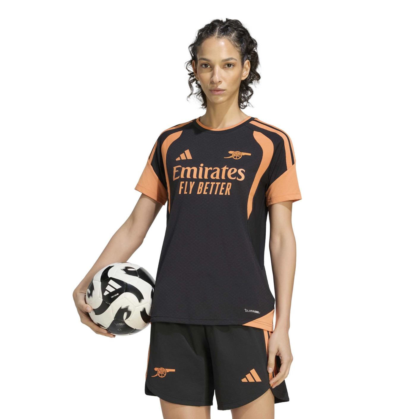 adidas Arsenal Trainingsshirt 2026-2027 Dames Zwart Oranje