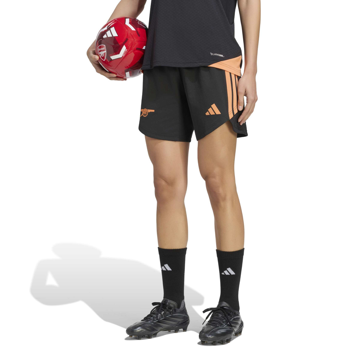 adidas Arsenal Short d'Entraînement 2026-2027 Femmes Noir Orange