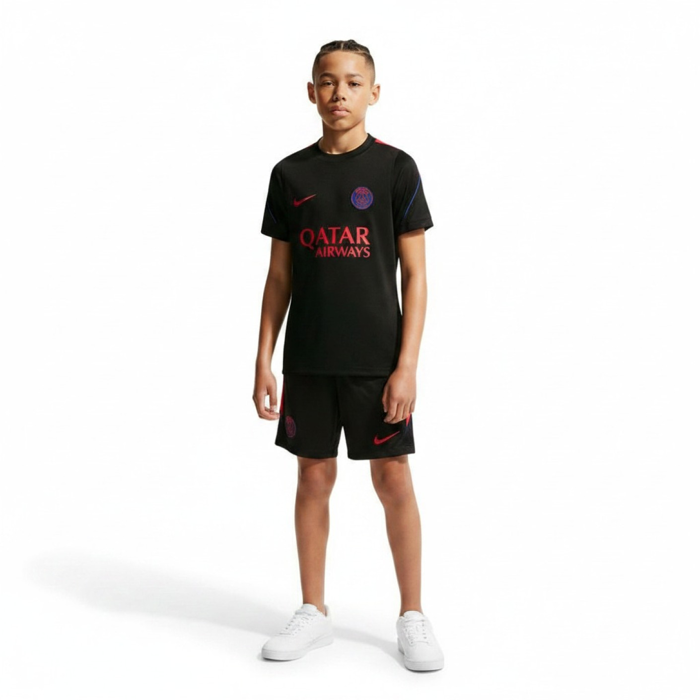 Ensemble d'entraînement Nike Paris Saint-Germain Strike 2026-2027 pour Enfants, noir, rouge vif, bleu foncé