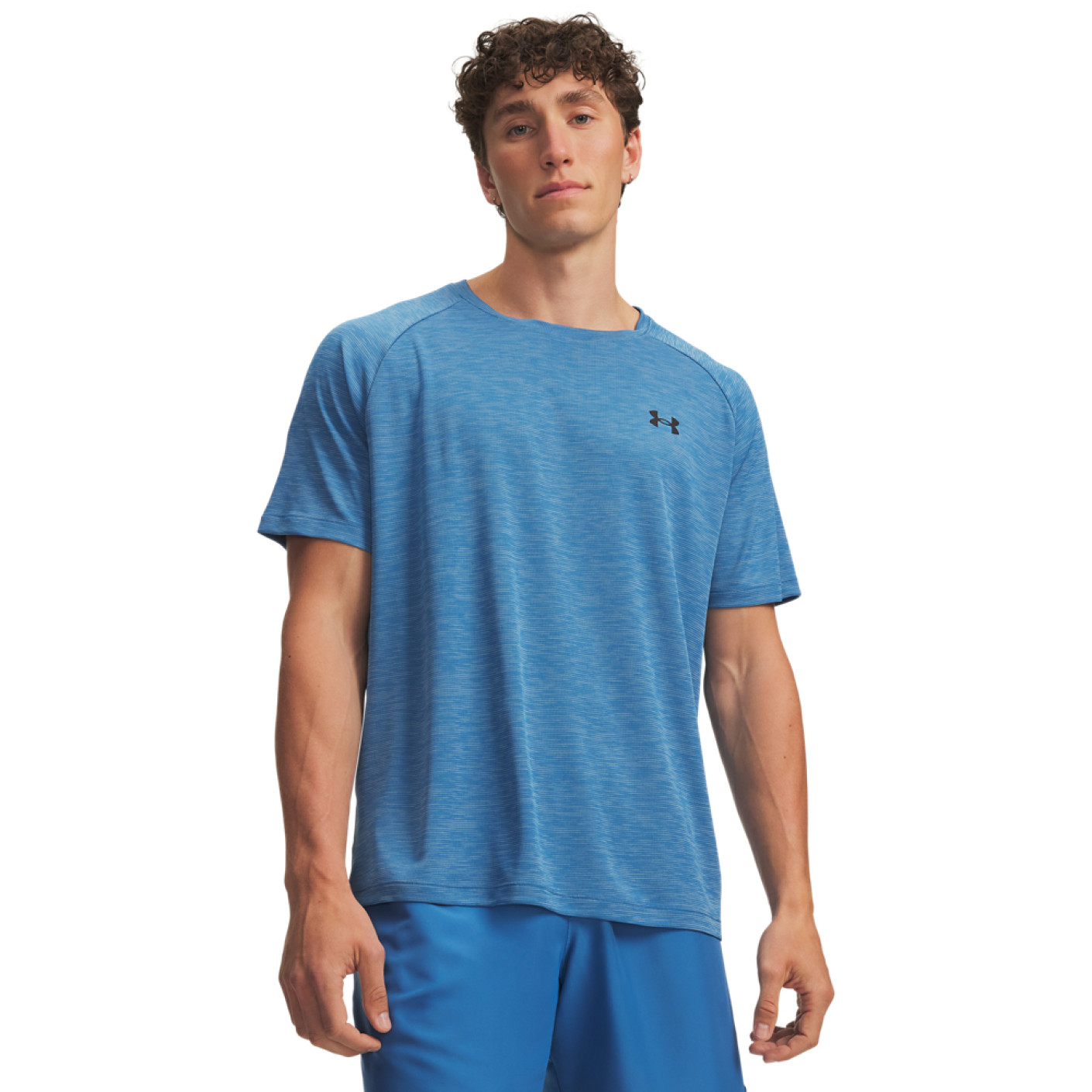 Chemise d'entraînement texturée Under Armour Tech gris bleu noir