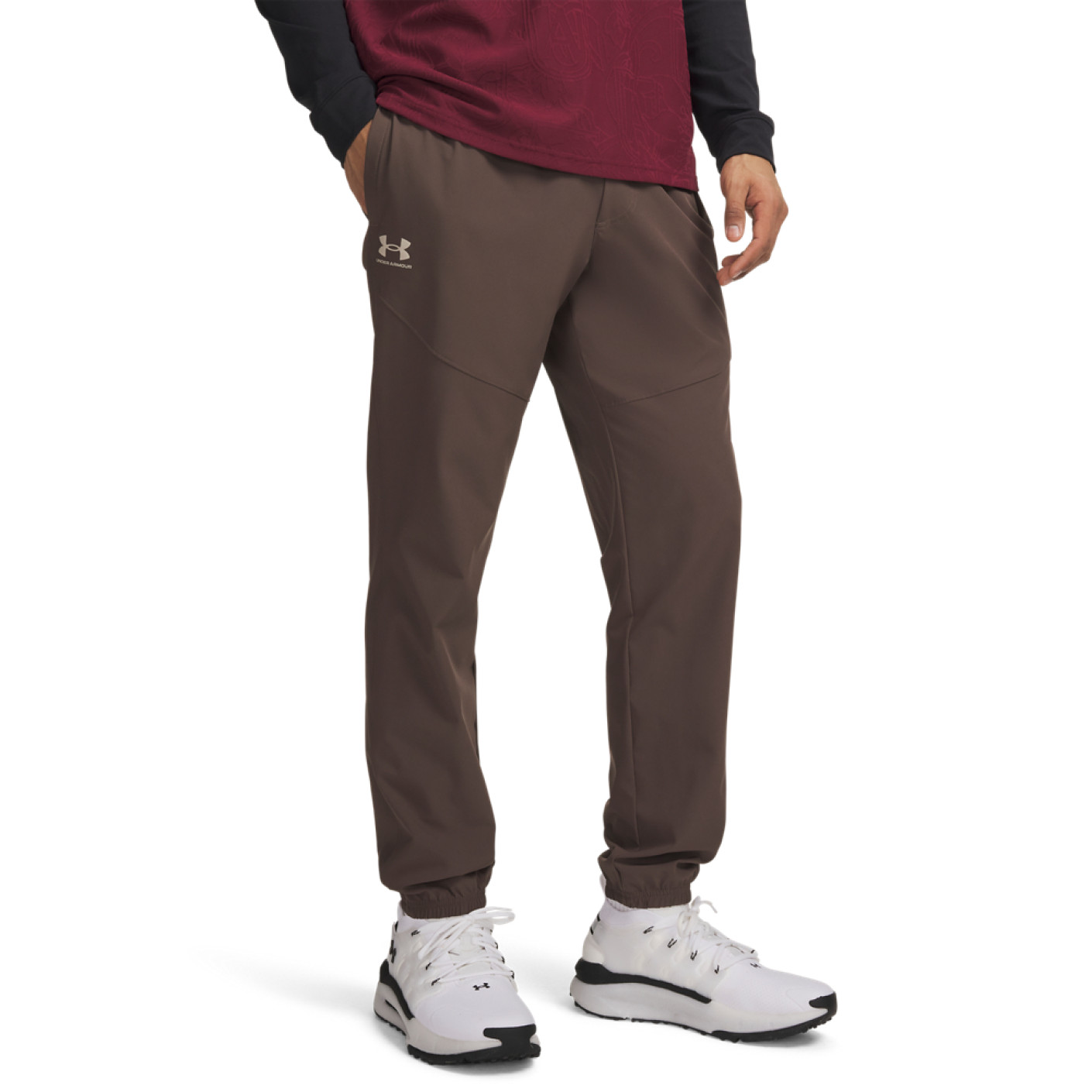 Under Armour Vibe Woven Trainingsbroek Donkerbruin Beige