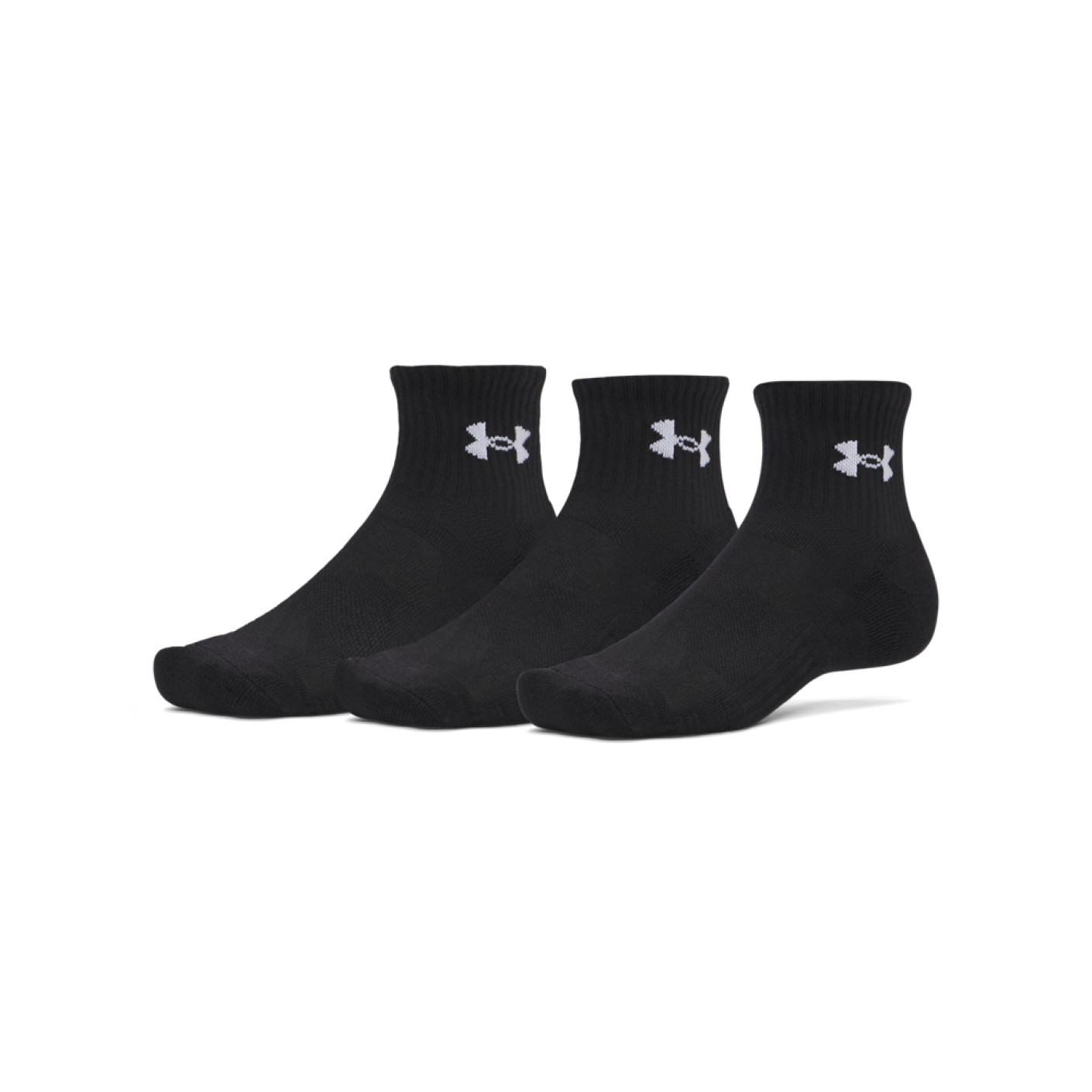 Under Armour Performance Quarter Sprotsokken 3-Pack Zwart Wit