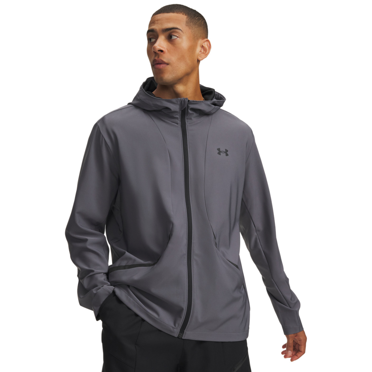 Under Armour Unstoppable Woven Jack Donkergrijs Zwart