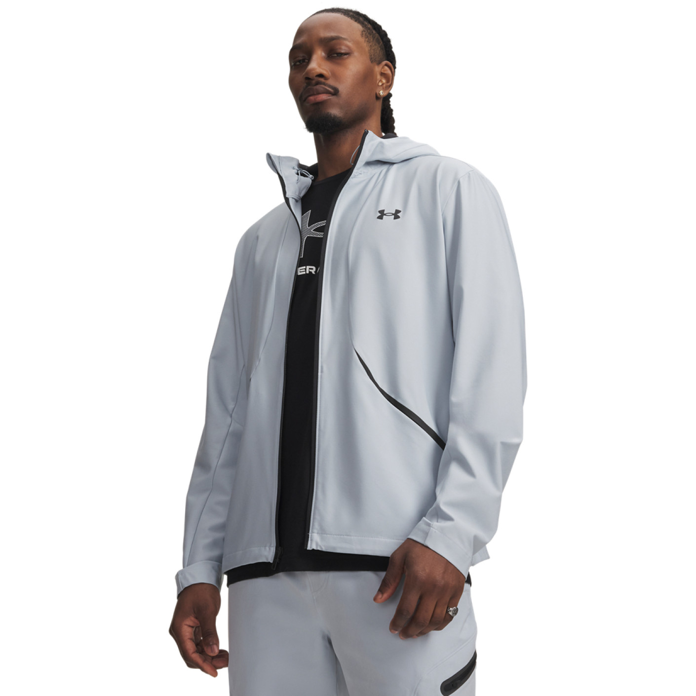 Under Armour Unstoppable Woven Jack Lichtgrijs Zwart