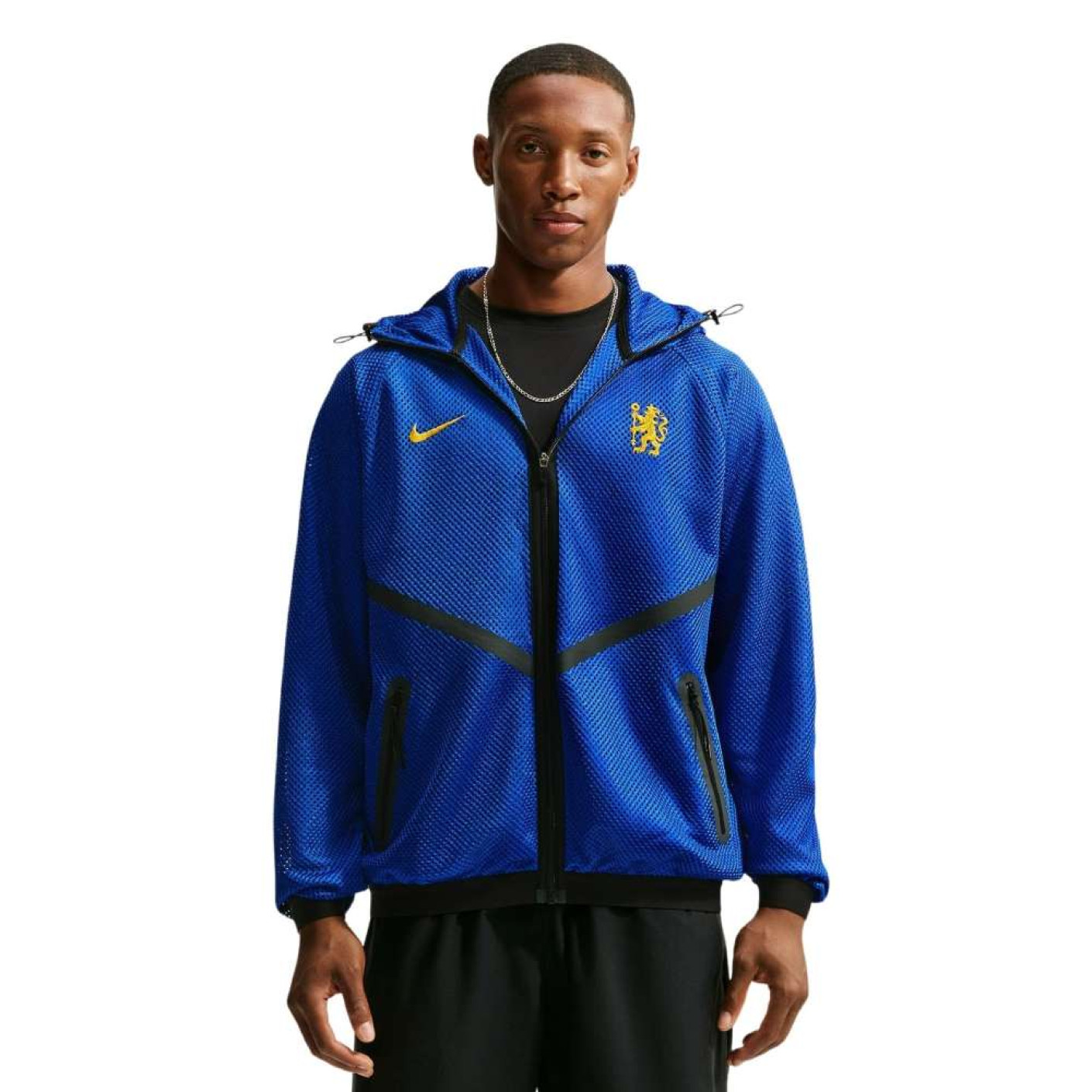 Nike Chelsea Anthem Trainingsjack 2026-2027 Blauw Zwart Goudgeel