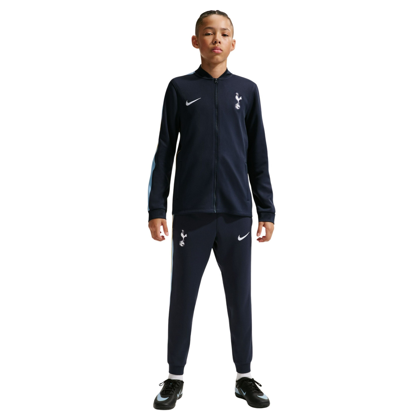 Nike Tottenham Hotspur Strike Trainingspak 2026-2027 Kids Donkerblauw Geel Lichtblauw Wit