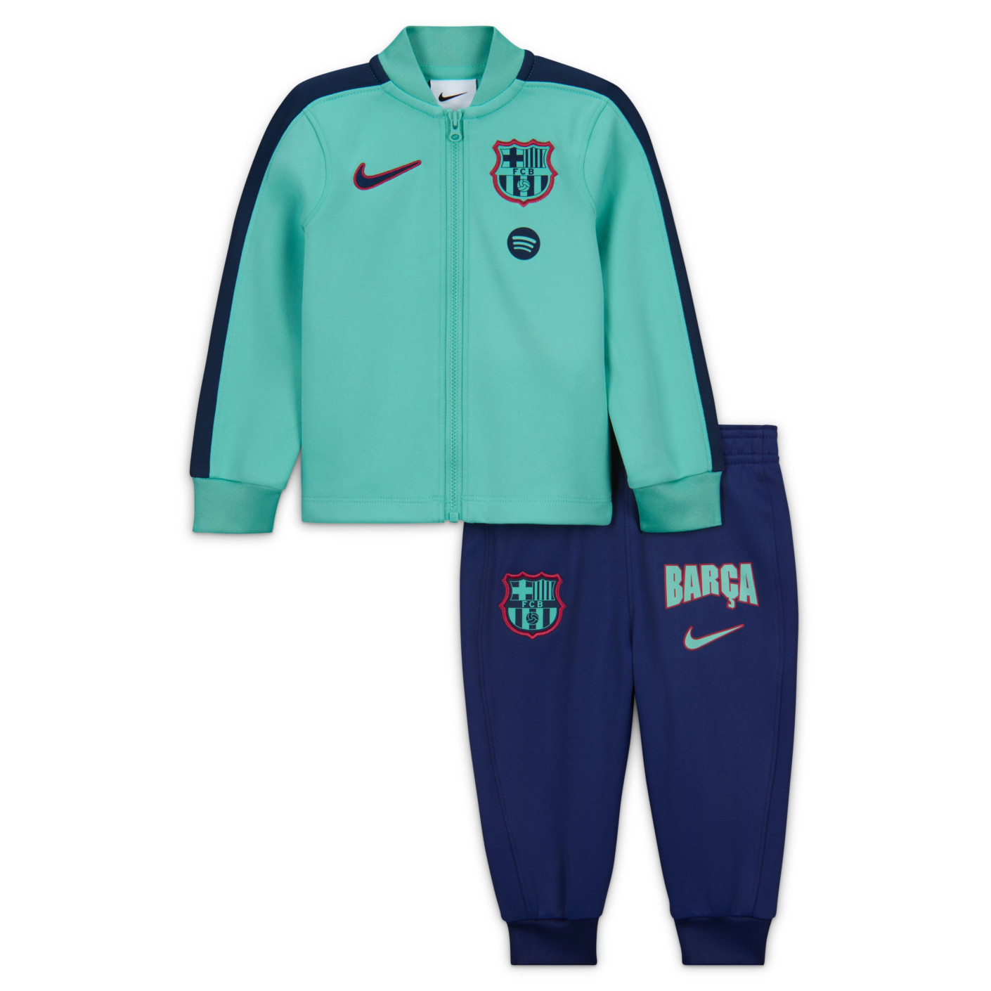 Nike FC Barcelona Strike Trainingspak 2026-2027 Baby Lichtgroen Donkerblauw Rood
