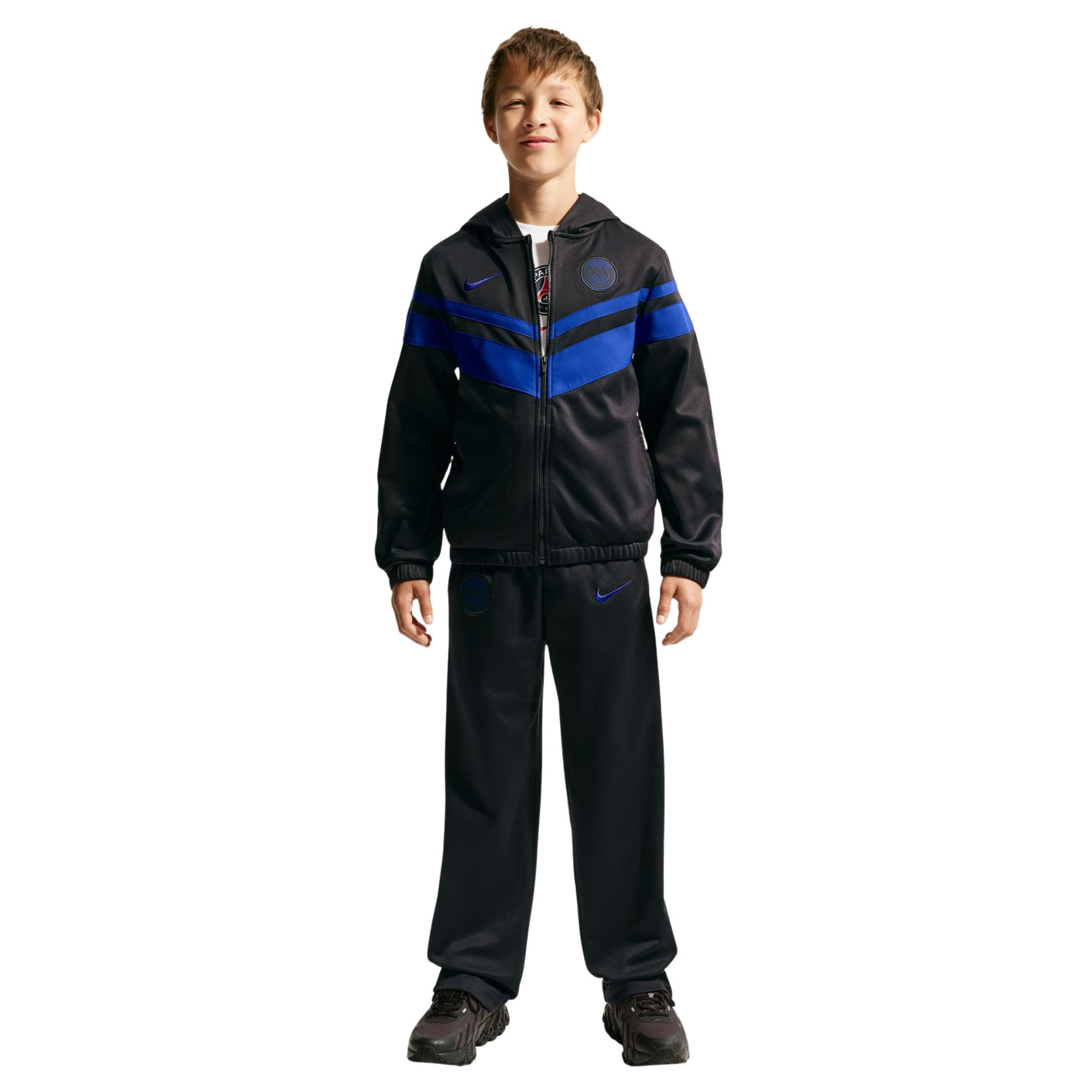 Nike Paris Saint-Germain Sportswear Trainingspak 2026-2027 Kids Zwart Donkerblauw
