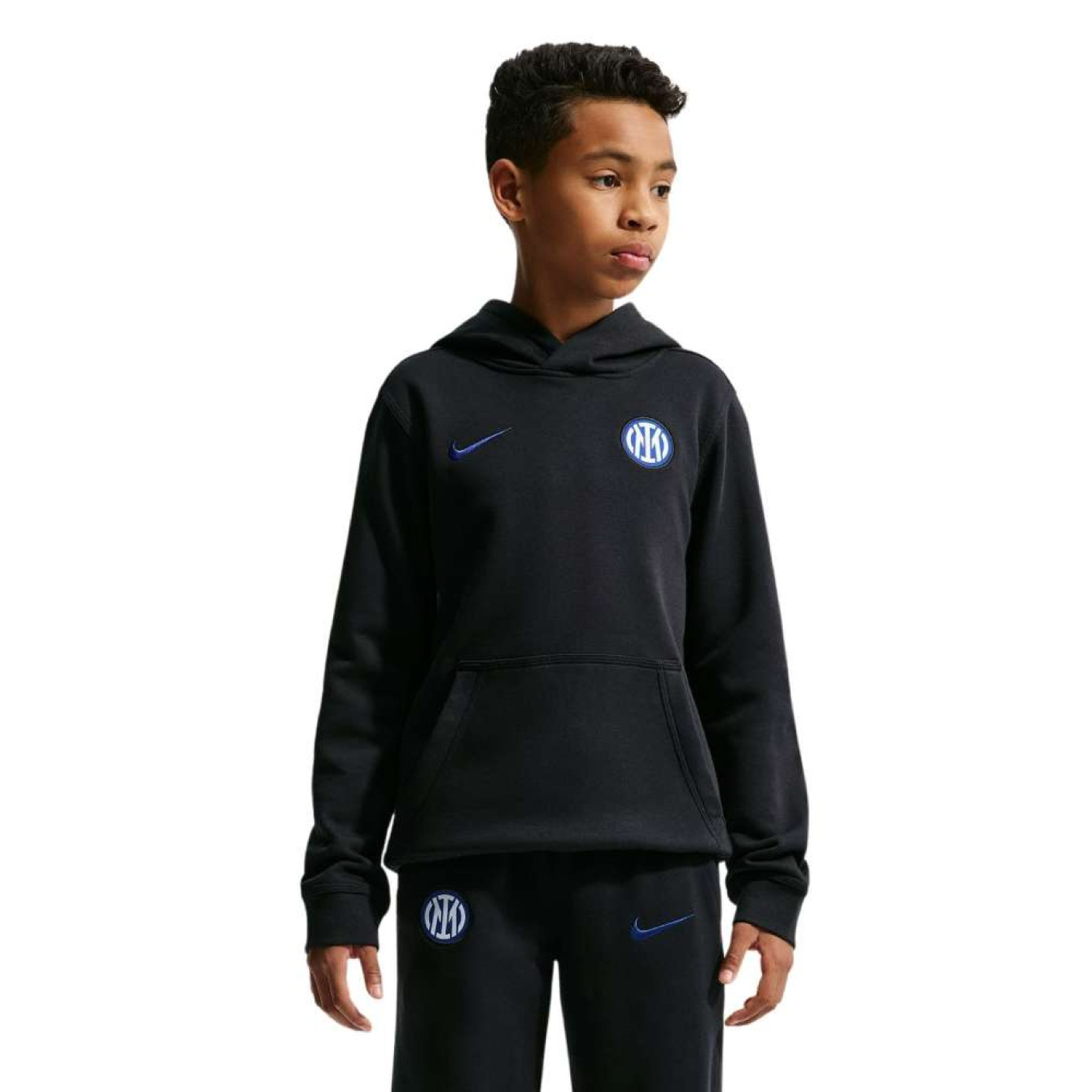 Sweat à capuche Nike Inter Milan Club Sportswear 2026-2027 pour Enfants, noir et bleu foncé